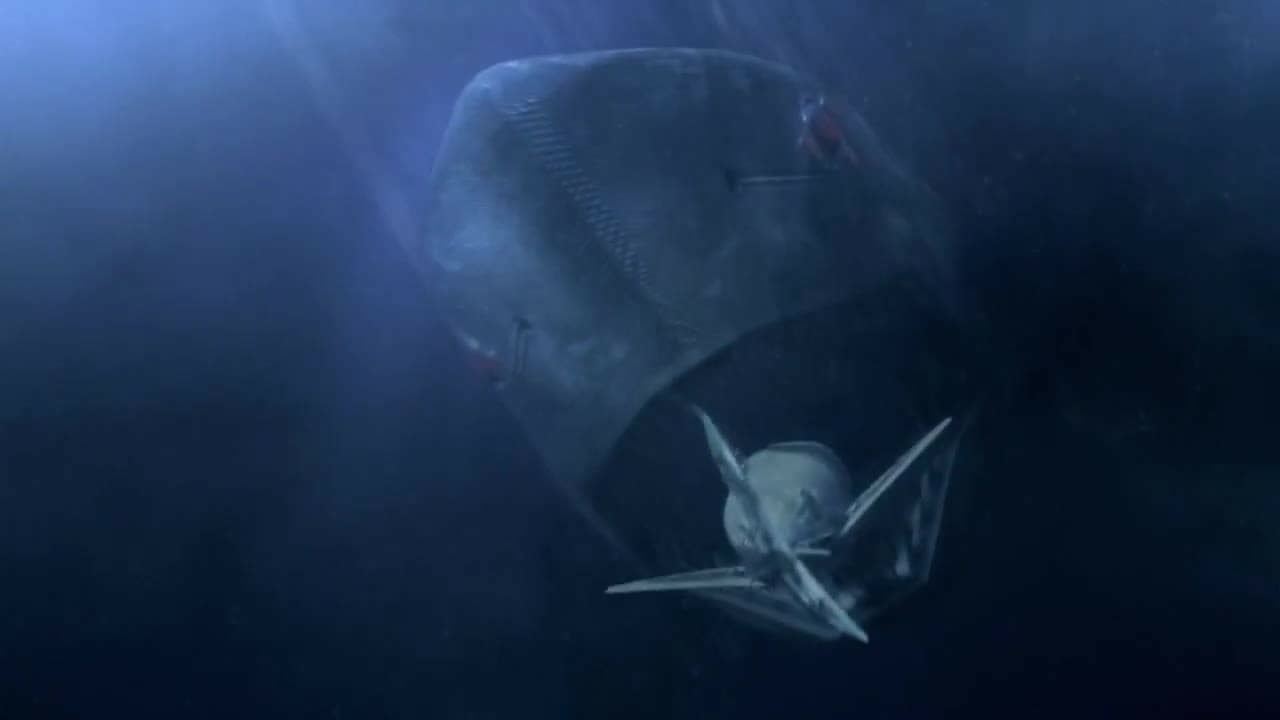 Scen från Mega Shark vs. Mecha Shark