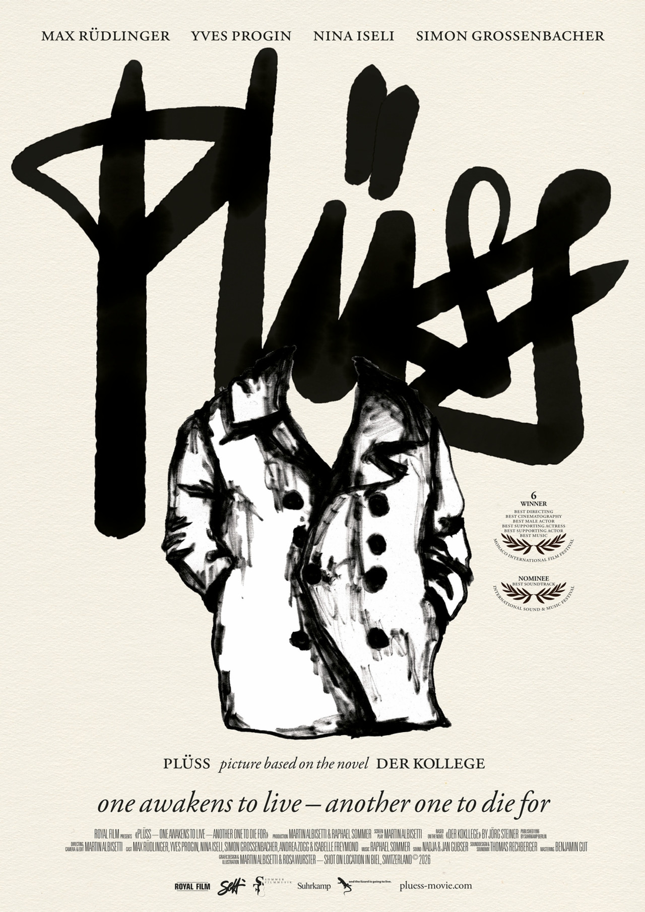 Plüss – one awakens to live, another to die for Backdrop