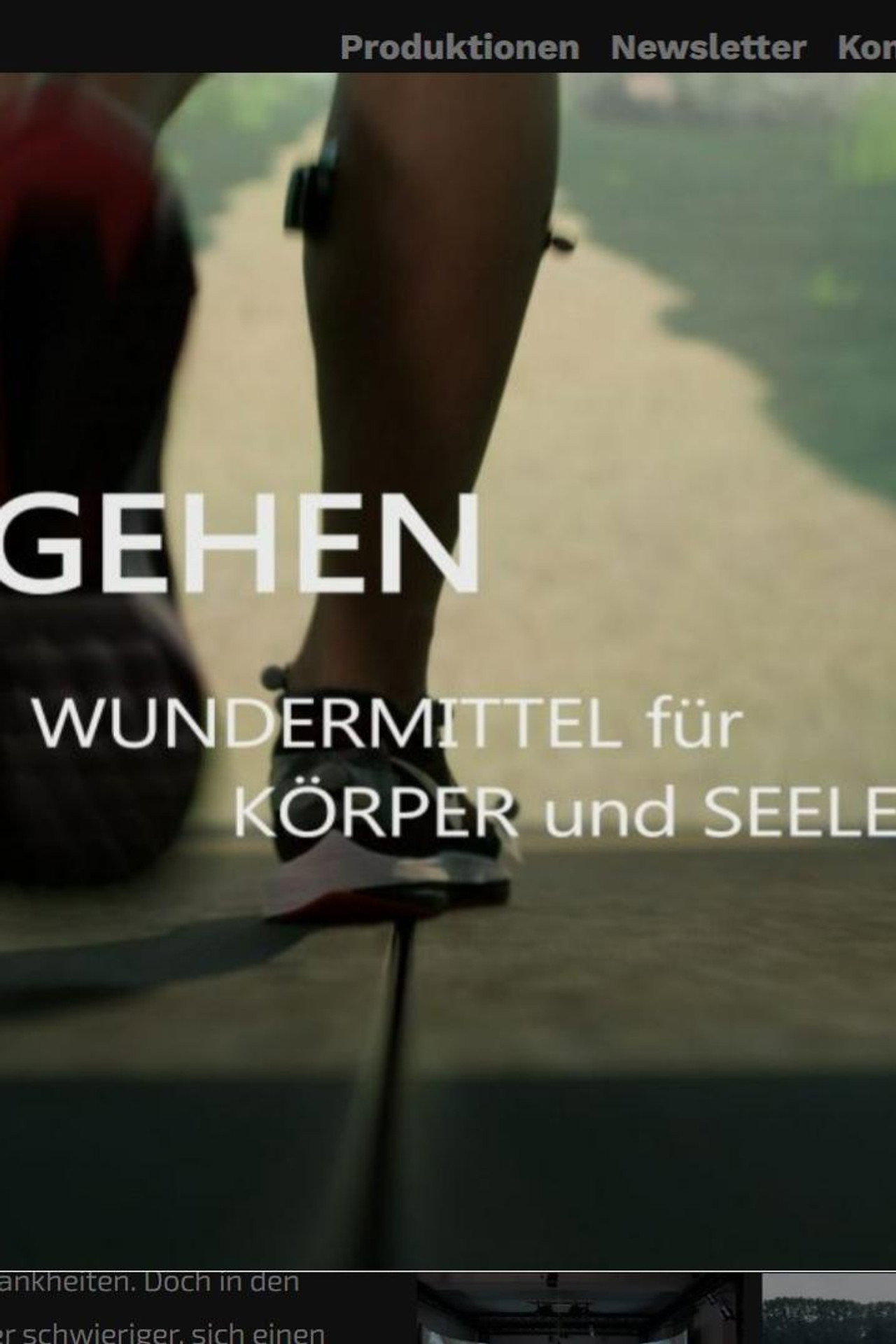 Gehen: Wundermittel fur Korper und Seele filmaffisch