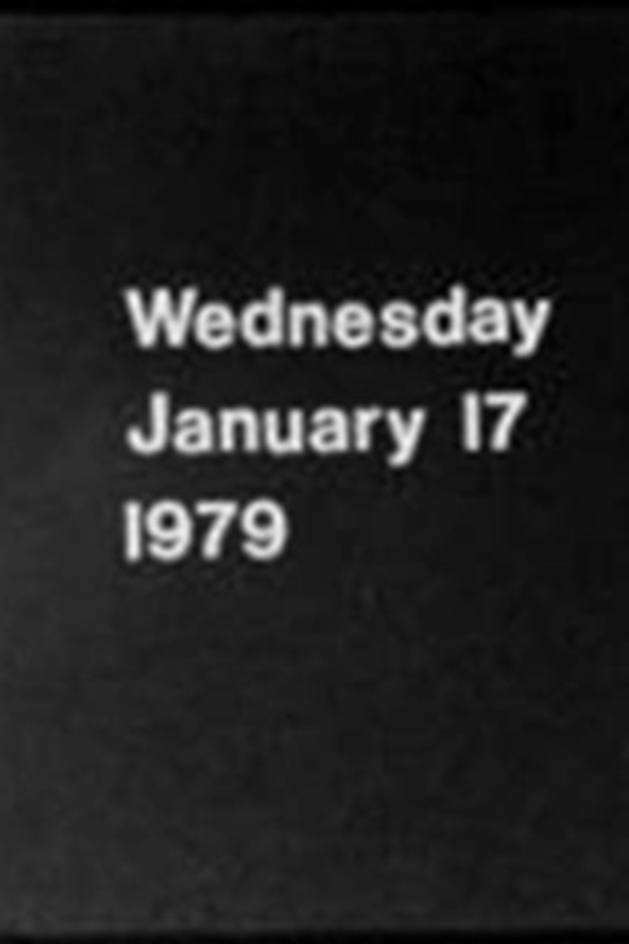 WEDNESDAY, JANUARY 17, 1979 filmaffisch