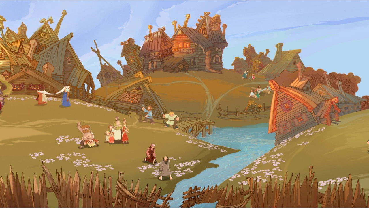 Alesha Popovich and Tugarin the Dragon backdrop