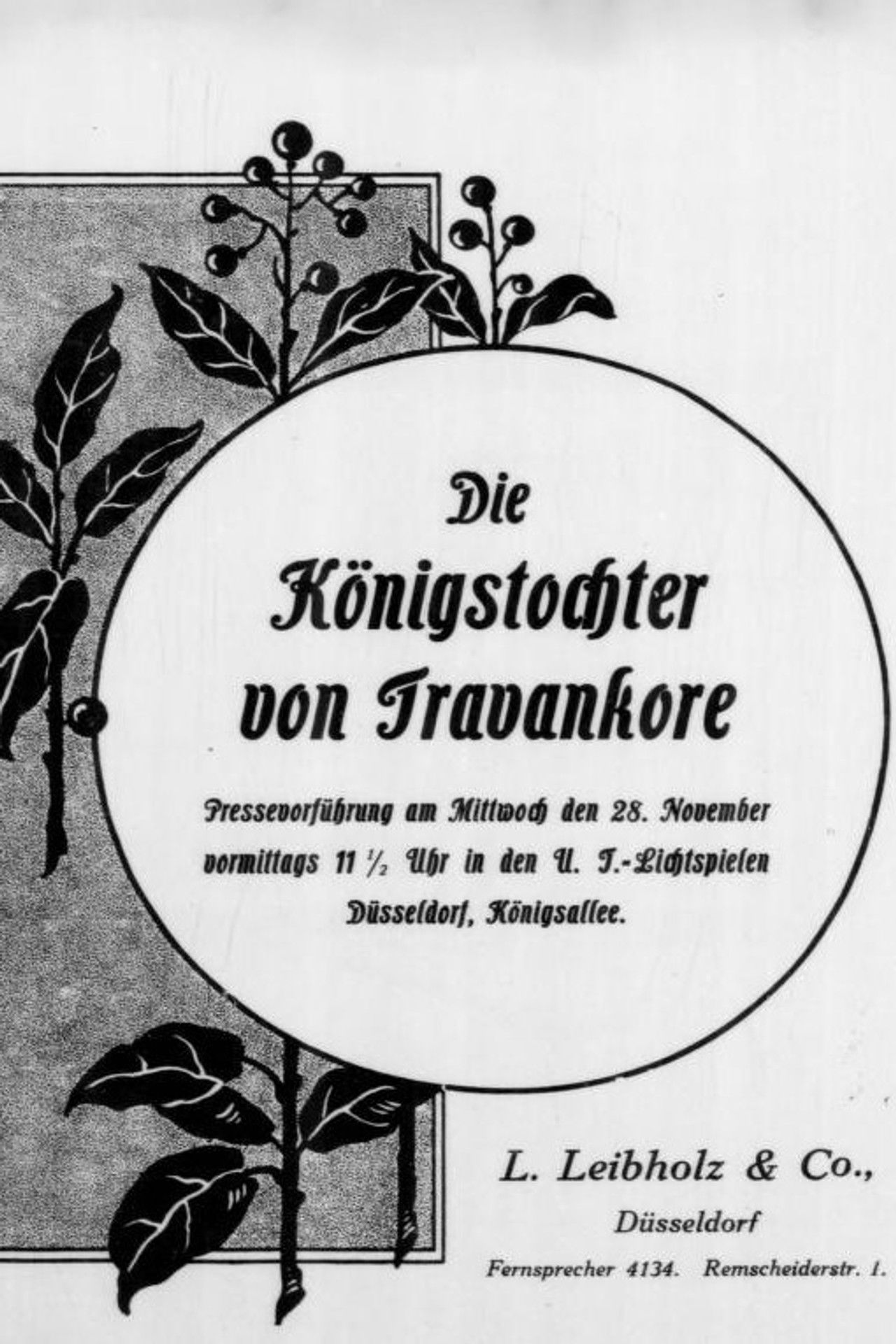 Die Königstochter von Travankore Backdrop