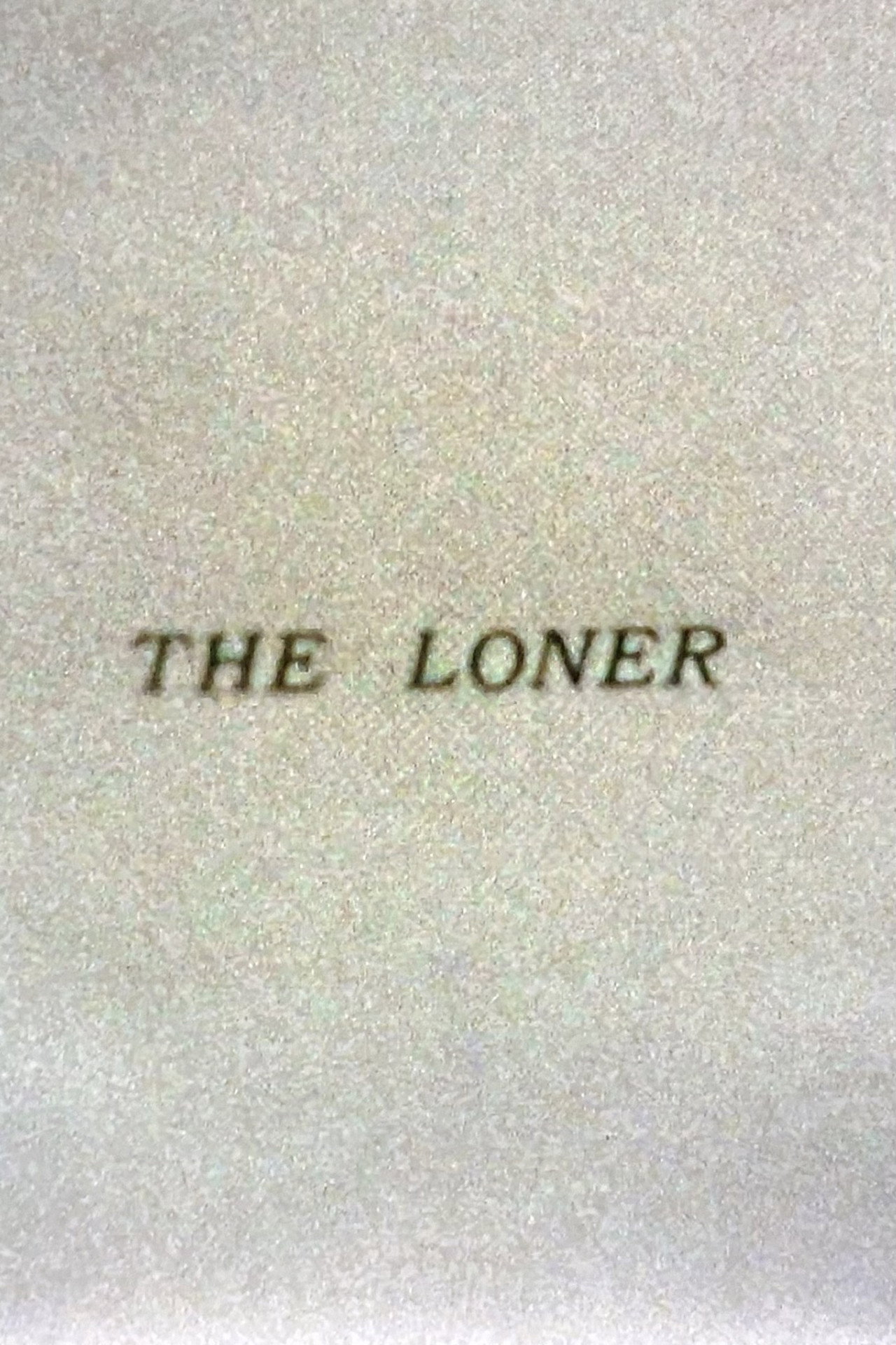 The Loner filmaffisch