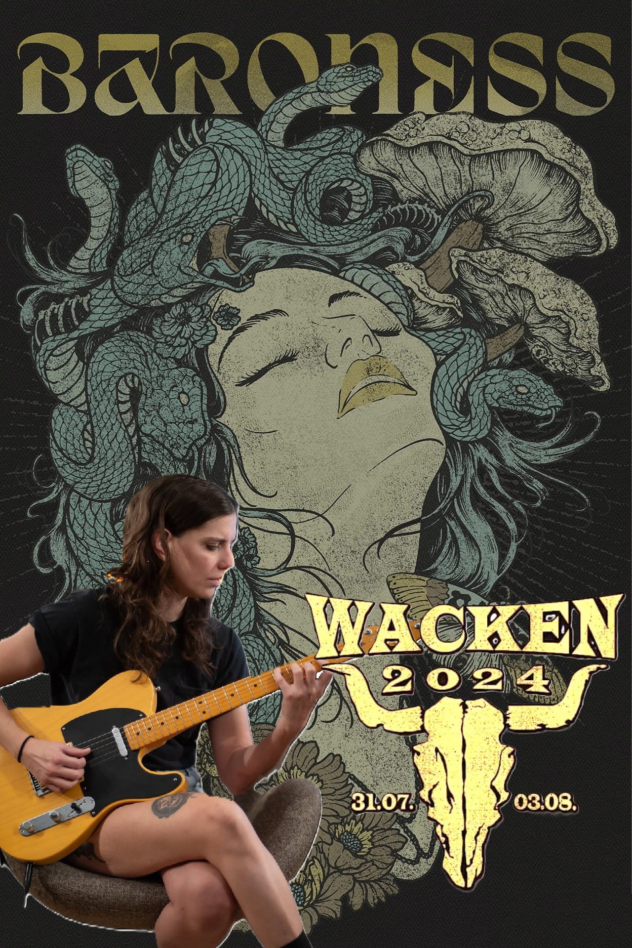 Baroness Live at Wacken Open Air 2024 Backdrop