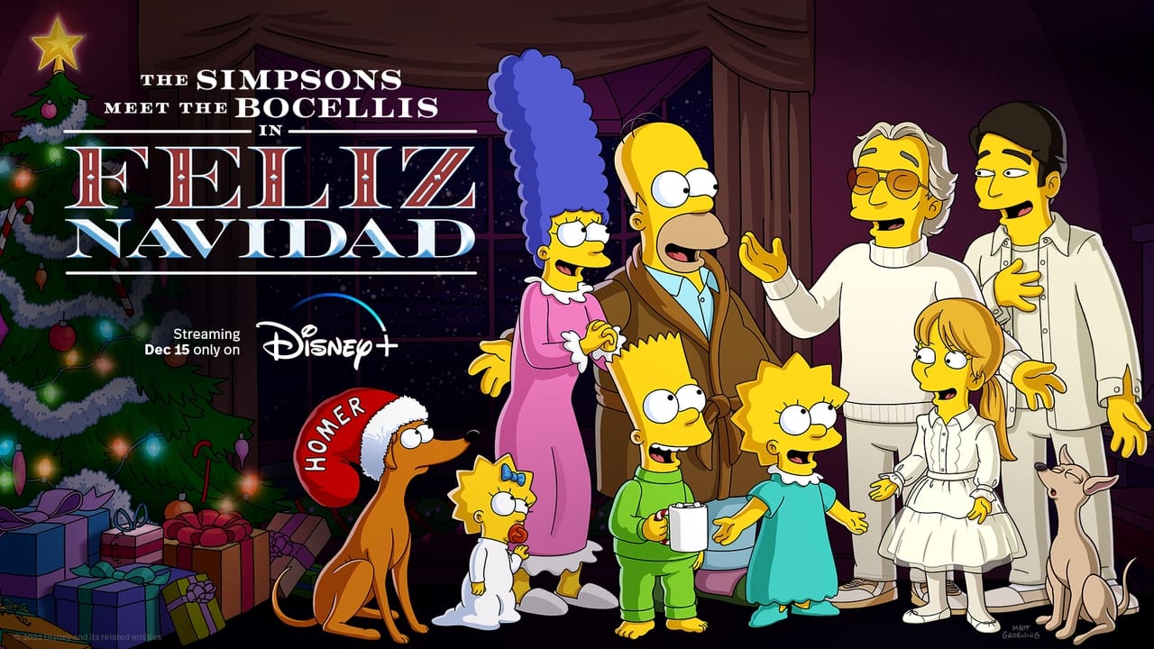 Los Simpson conocen a los Bocelli en Feliz Navidad background
