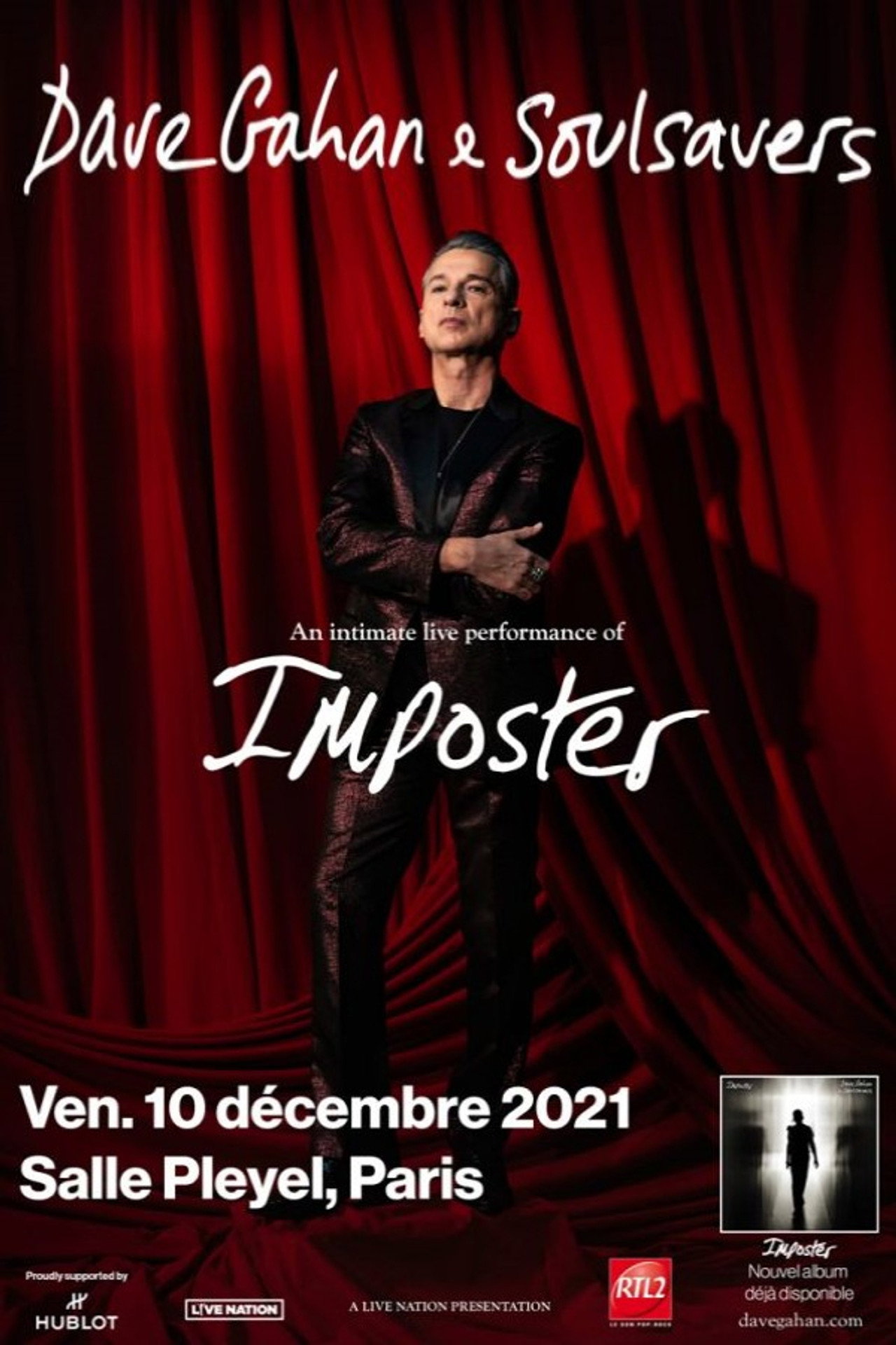Dave Gahan & Soulsavers Salle Pleyel, Paris