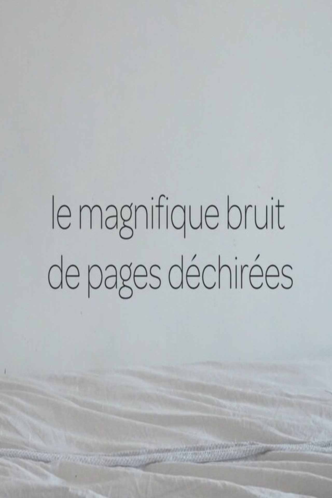 le magnifique bruit de pages déchirées filmaffisch