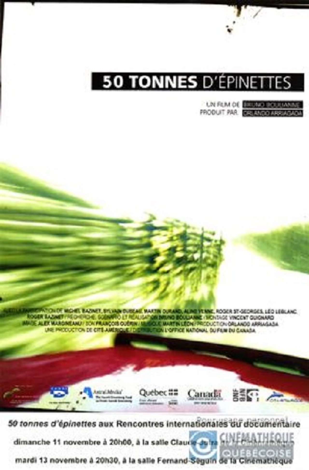 50 tonnes d'épinettes filmaffisch