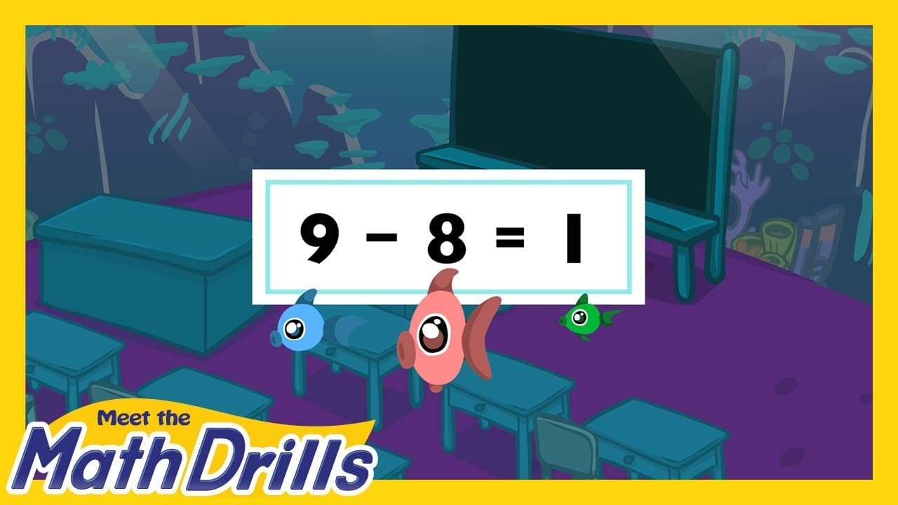 Meet the Math Drills - Subtraction background