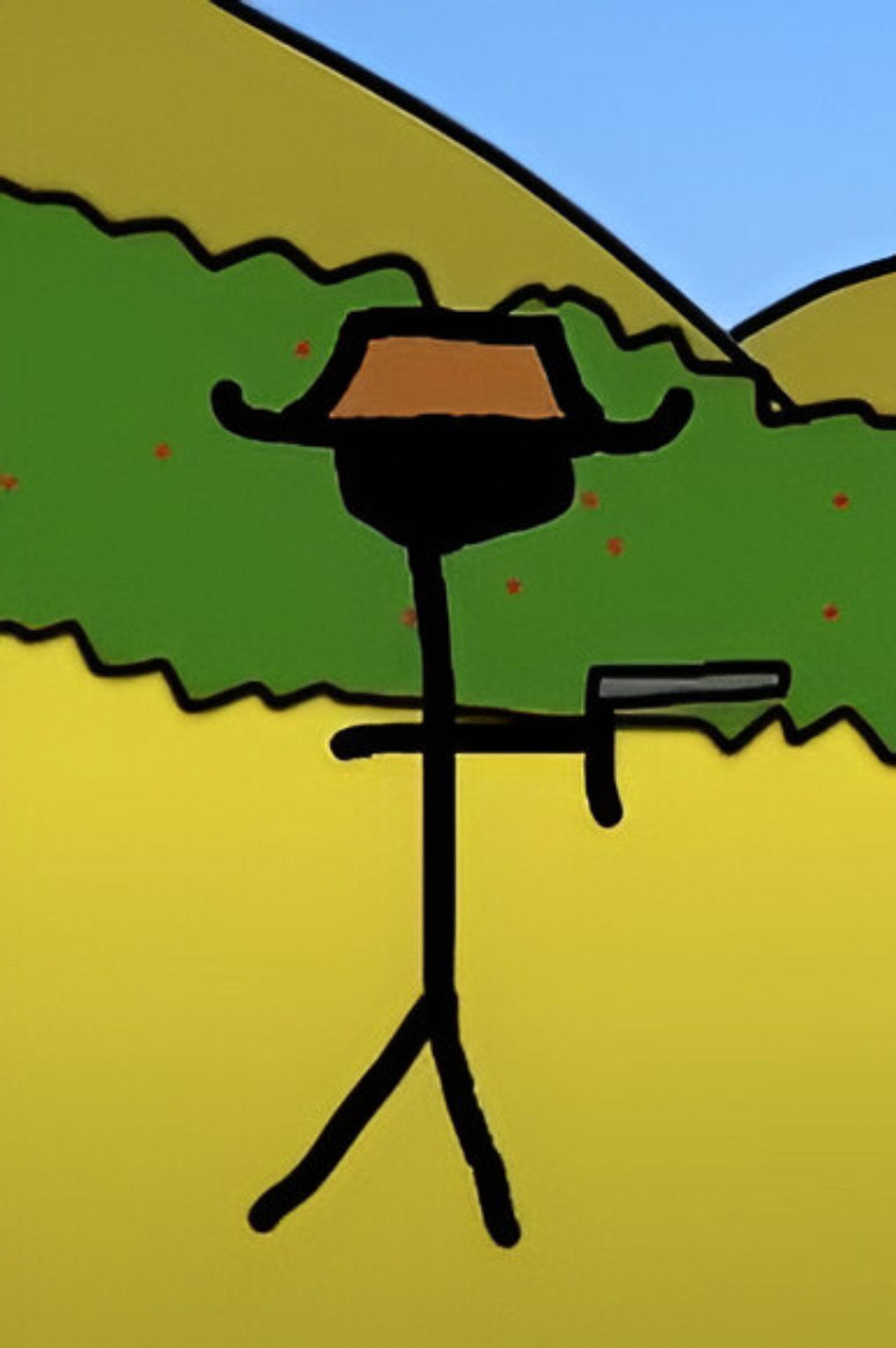 Cowboy vs Alien Backdrop