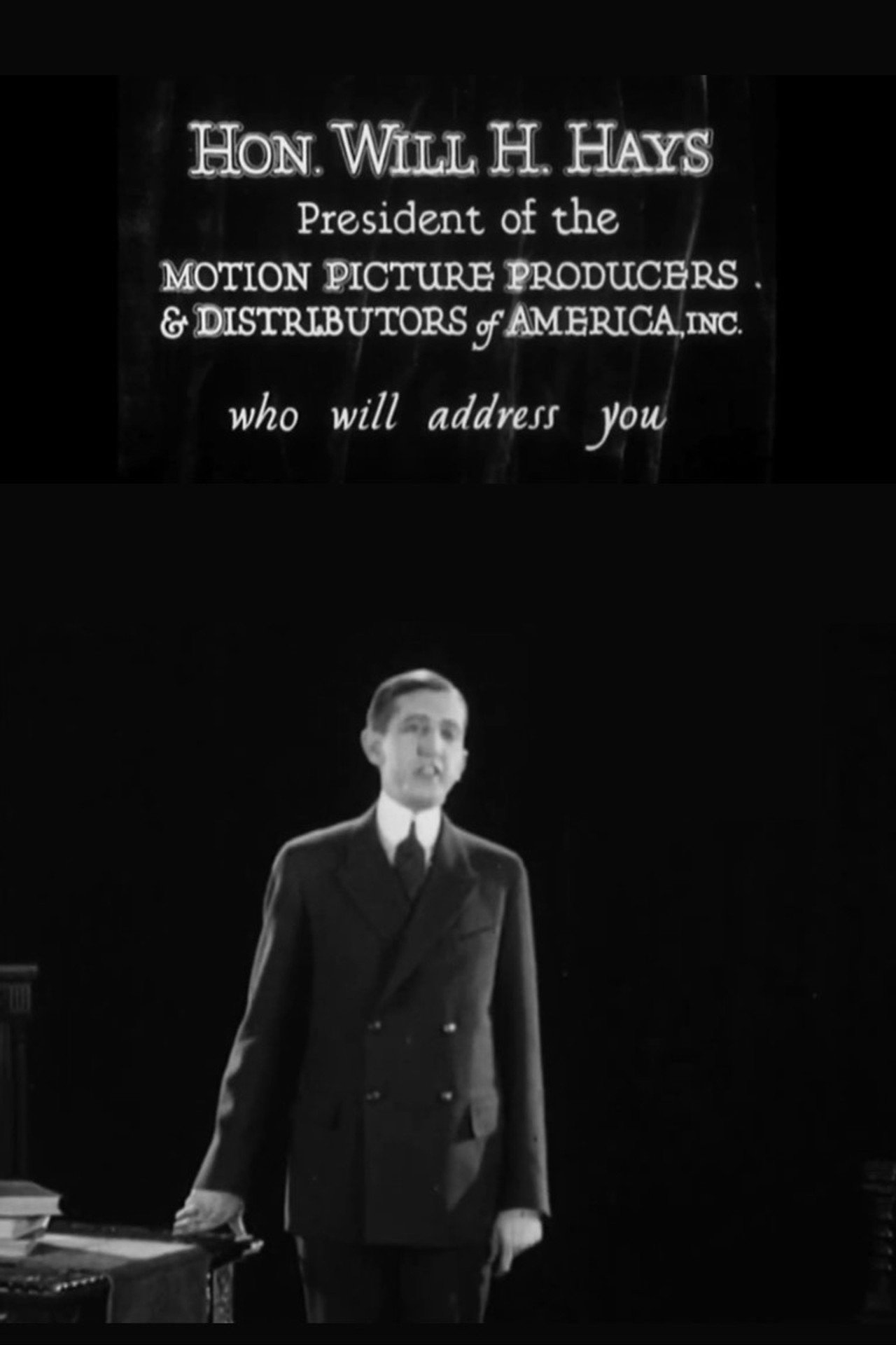Introductory Speech by Will H. Hays filmaffisch