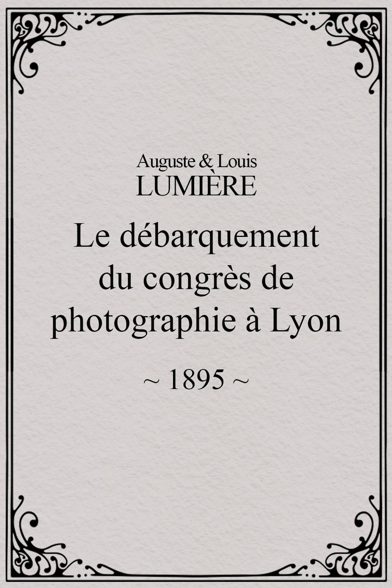 Le Débarquement du congrès de photographie à Lyon
