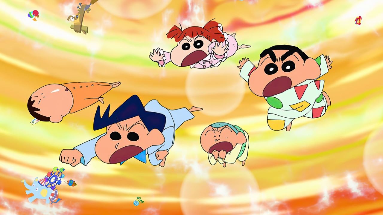 Scen från Crayon Shin-chan: Fast Asleep! The Great Assault on Dreamy World!