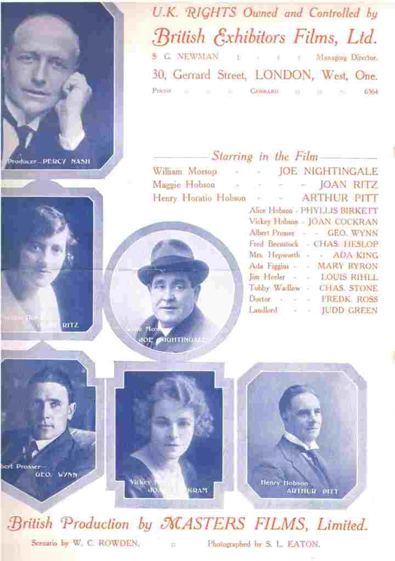 Hobson's Choice Backdrop