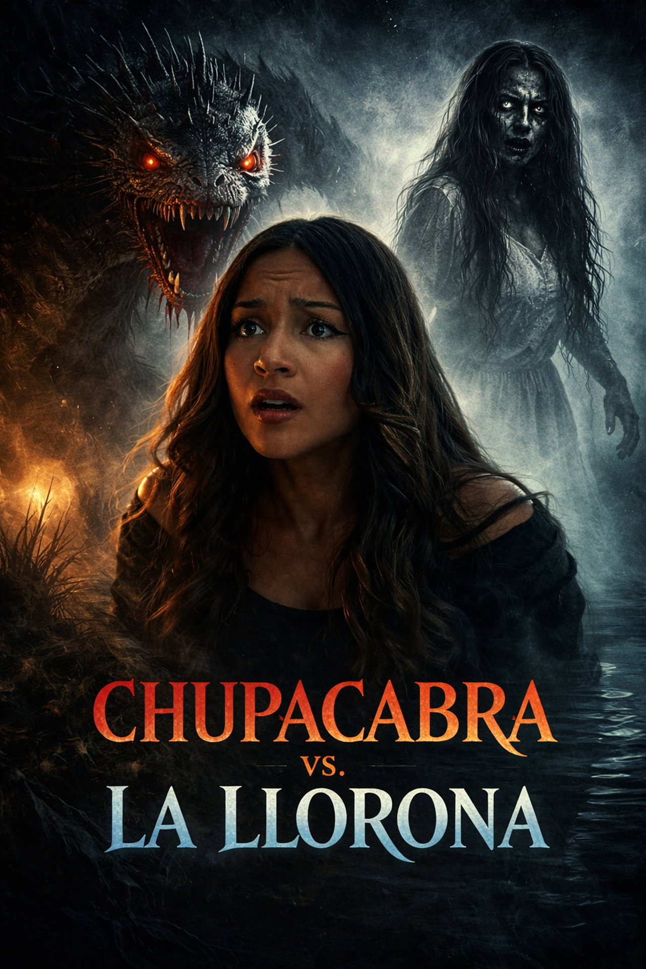 Chupacabra vs. La Llorona Backdrop