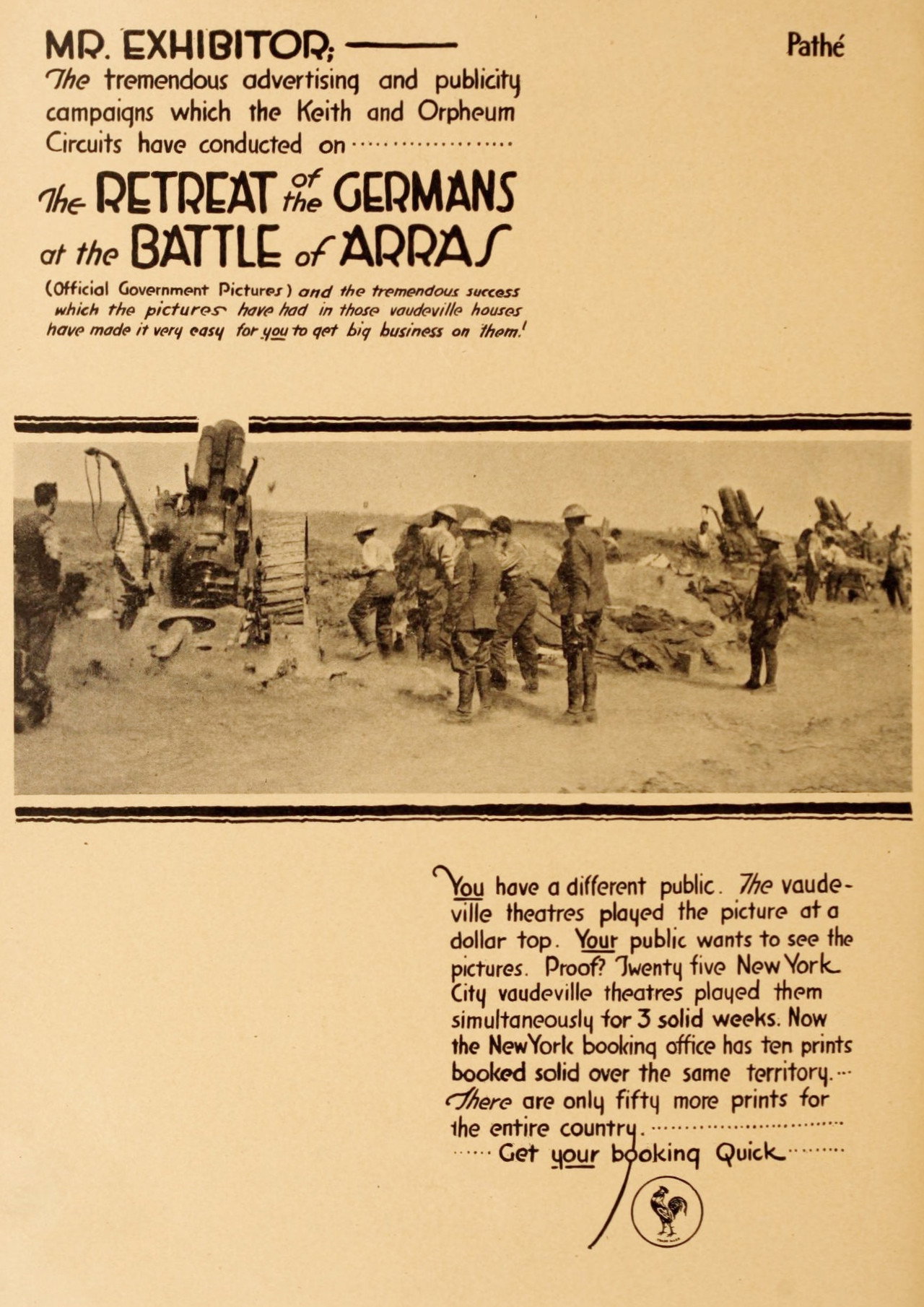 The German Retreat and the Battle of Arras filmaffisch