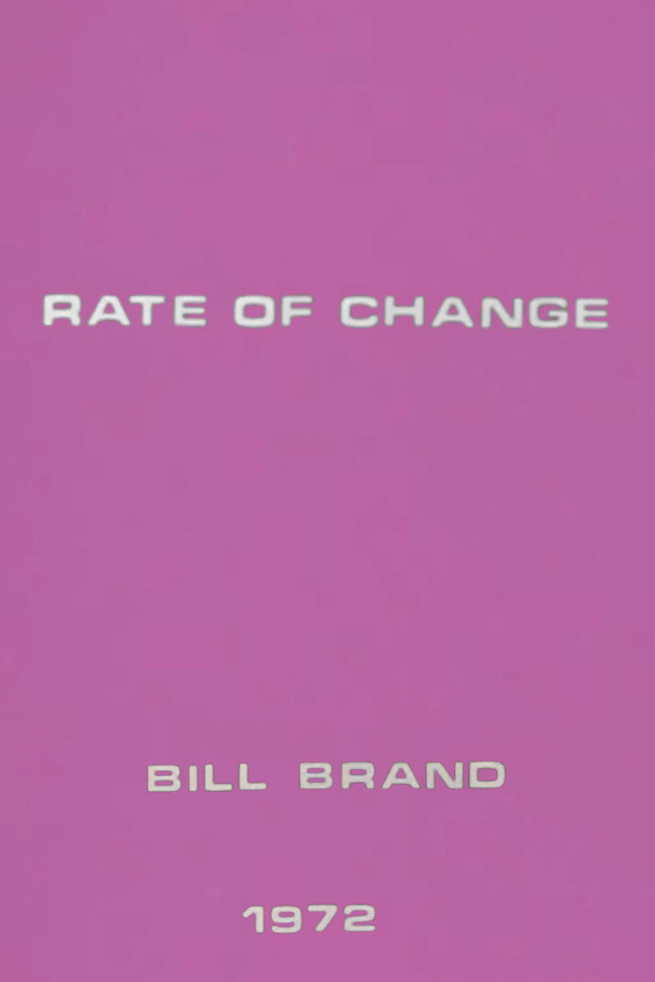 Rate of Change filmaffisch