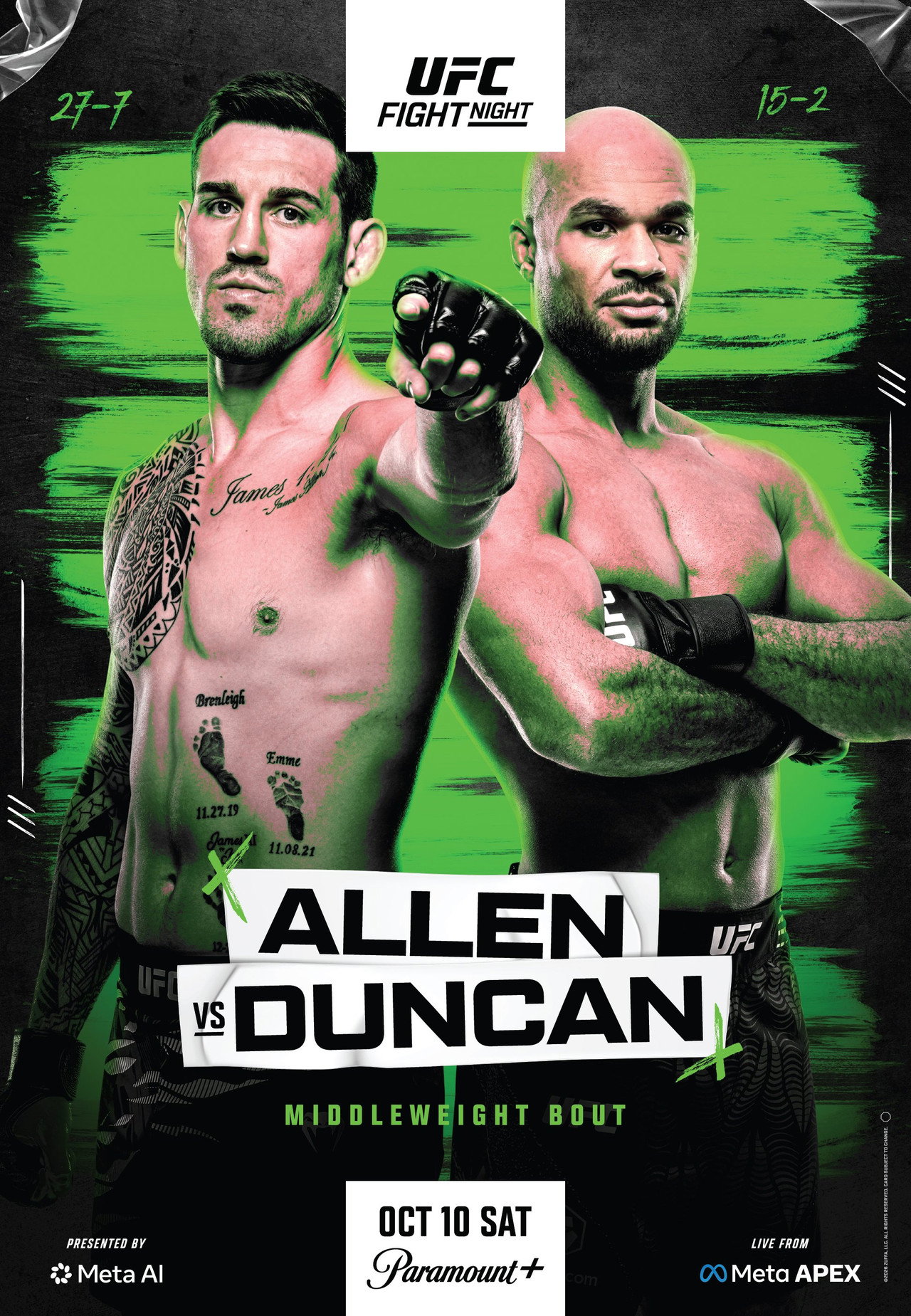 UFC Fight Night 290: Allen vs. Duncan poster