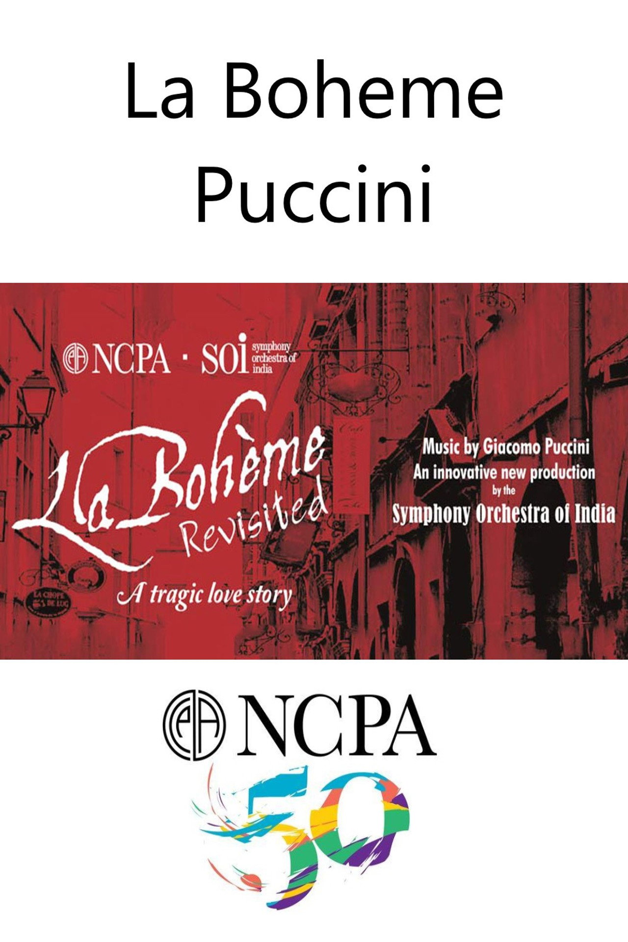 La bohème - NCPA Backdrop