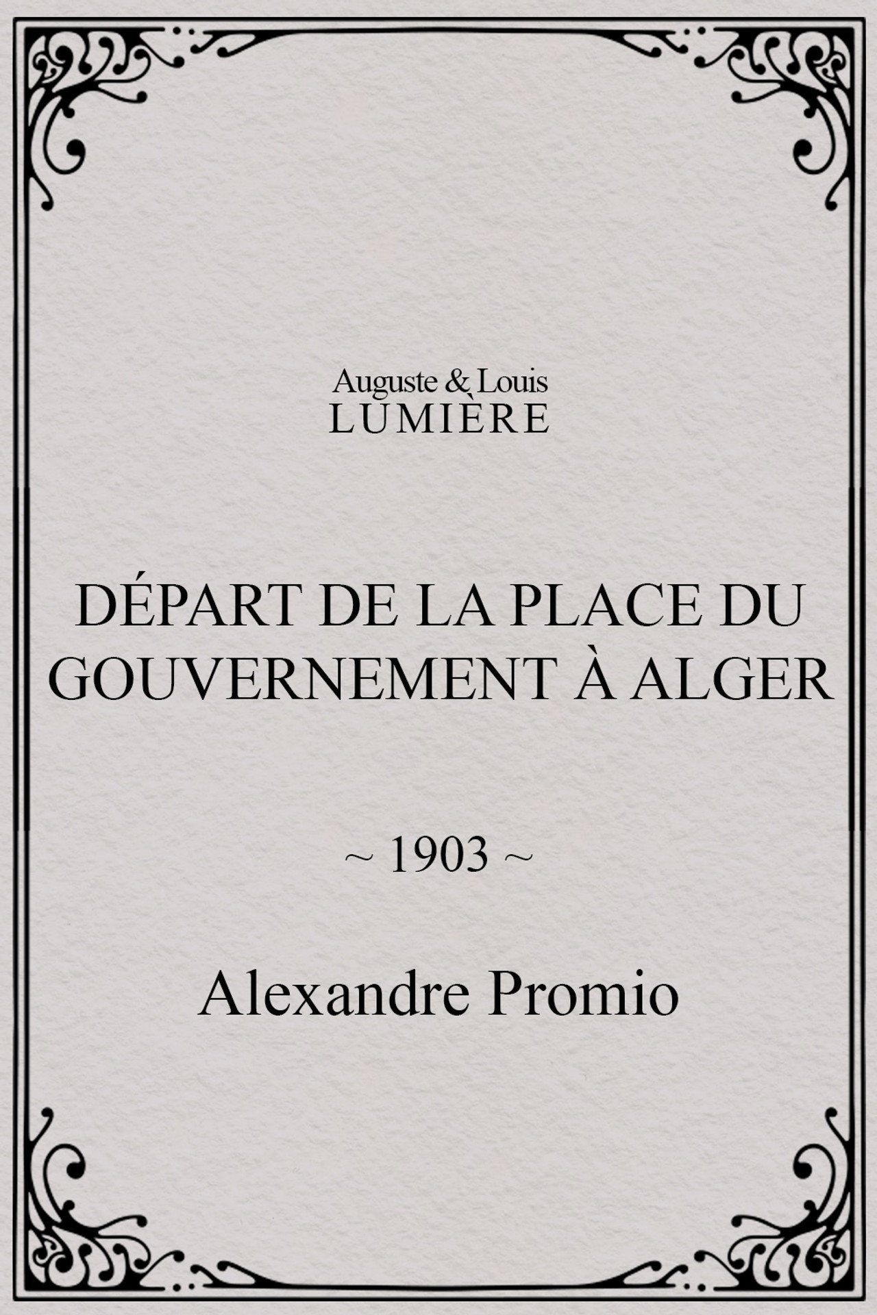 Départ de la place du Gouvernement à Alger