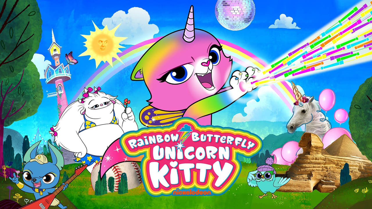Rainbow Butterfly Unicorn Kitty background