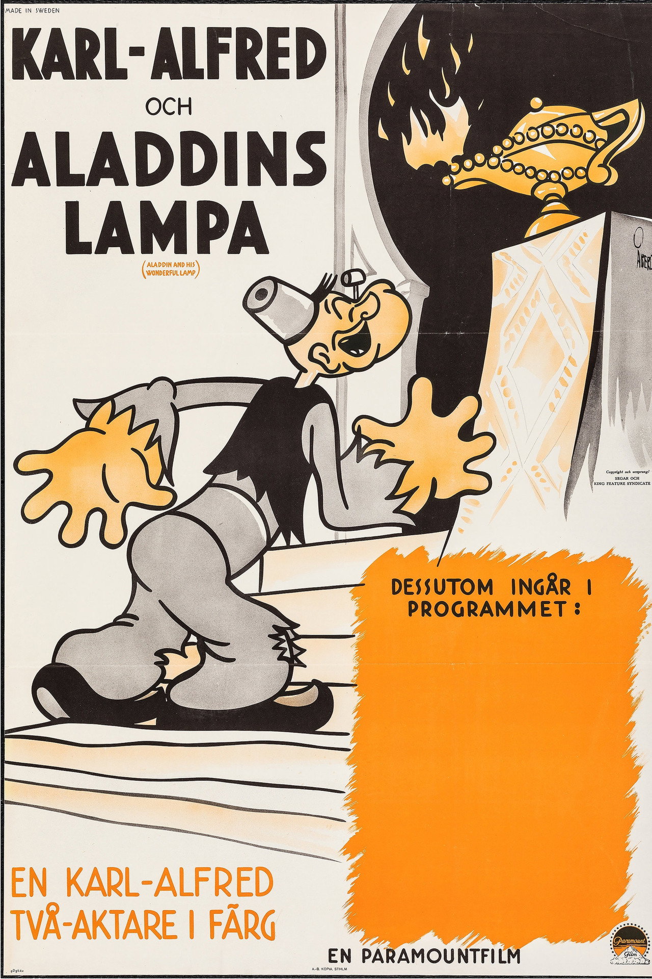 Aladdin and His Wonderful Lamp filmaffisch
