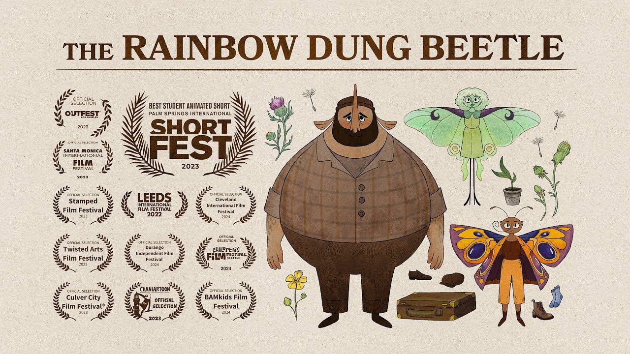 The Rainbow Dung Beetle backdrop