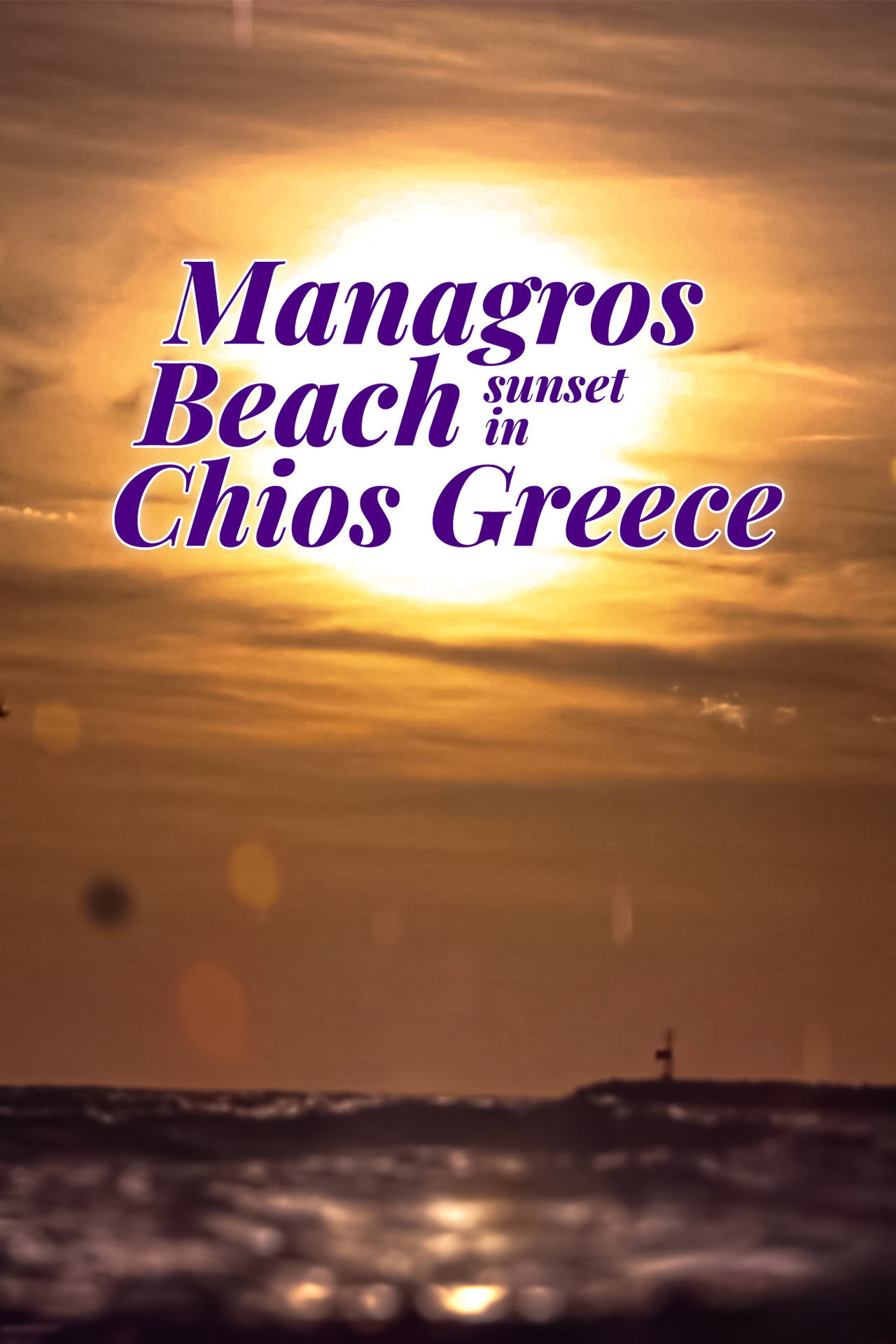 Managros Beach Sunset in Chios Greece filmaffisch