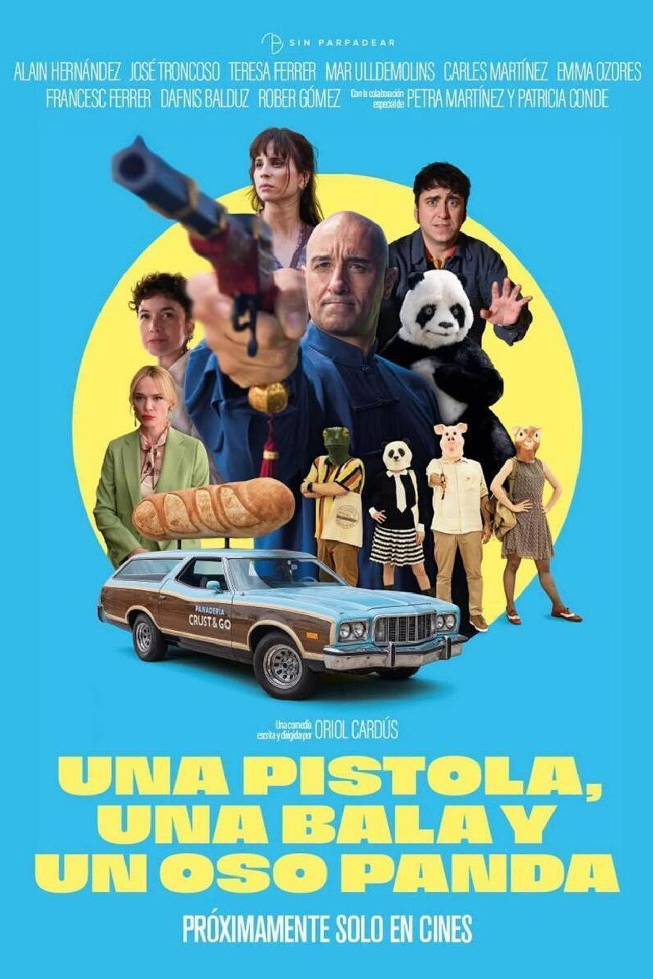 Una pistola, una bala y un oso panda Backdrop