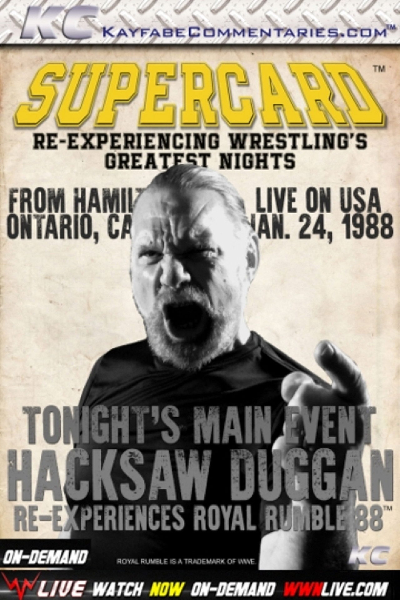 Supercard: Hacksaw Duggan Re-Experiences Royal Rumble ’88 Backdrop