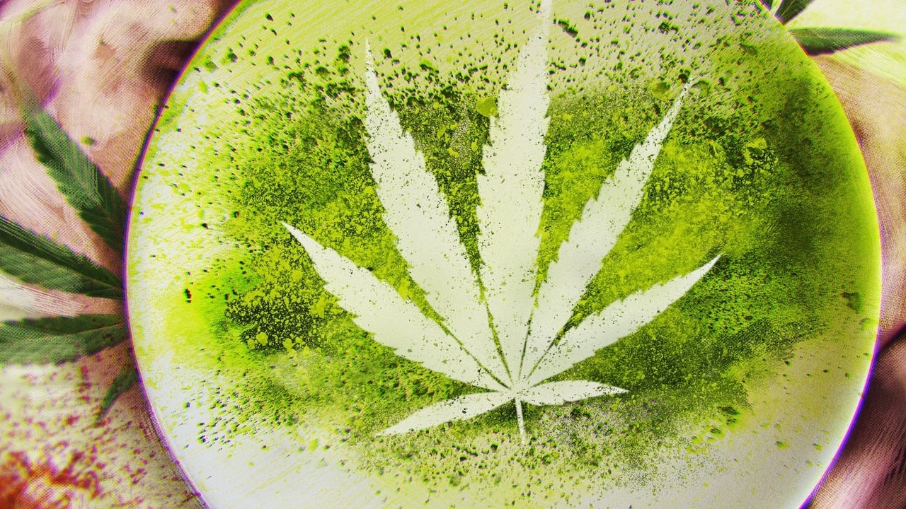 Cocina con Cannabis background