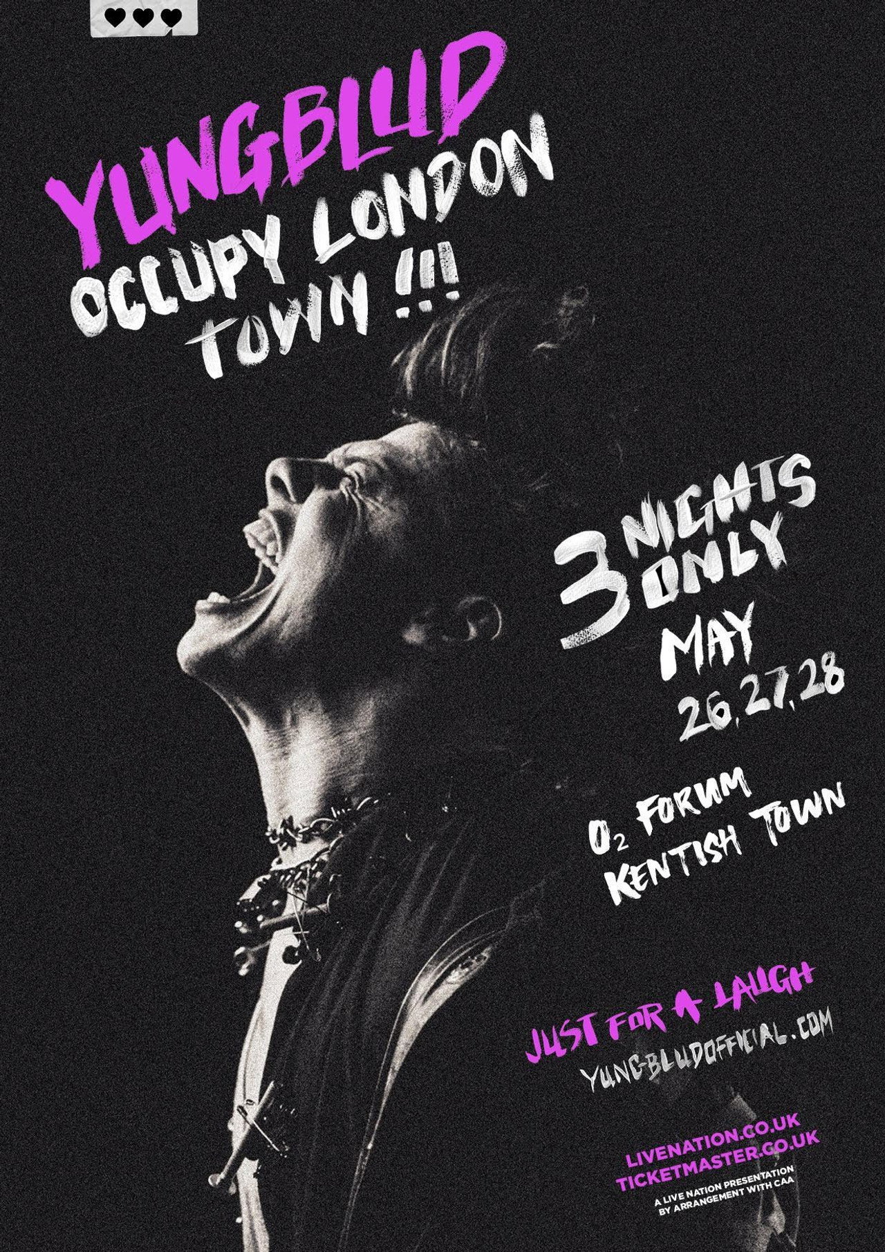 YUNGBLUD LIVE AT BRIXTON ACADEMY Backdrop