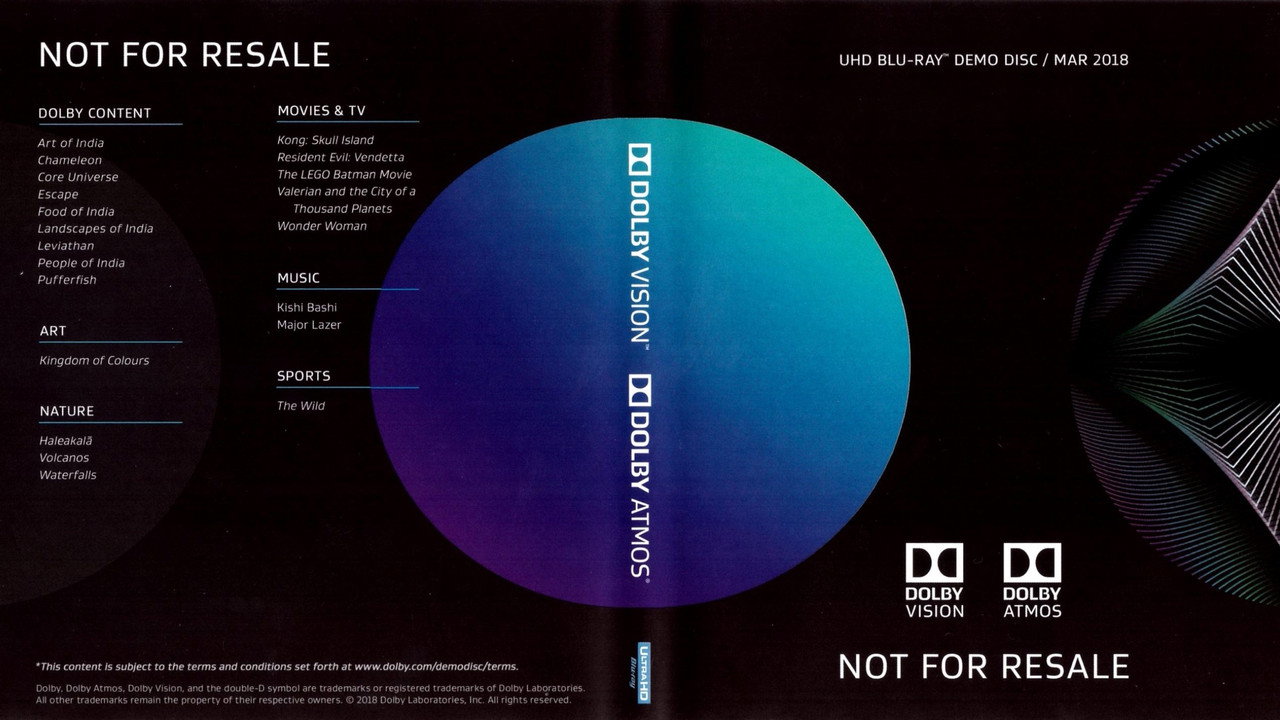 Backdrop for Dolby UHD Blu-ray Demo Disc/Mar 2018