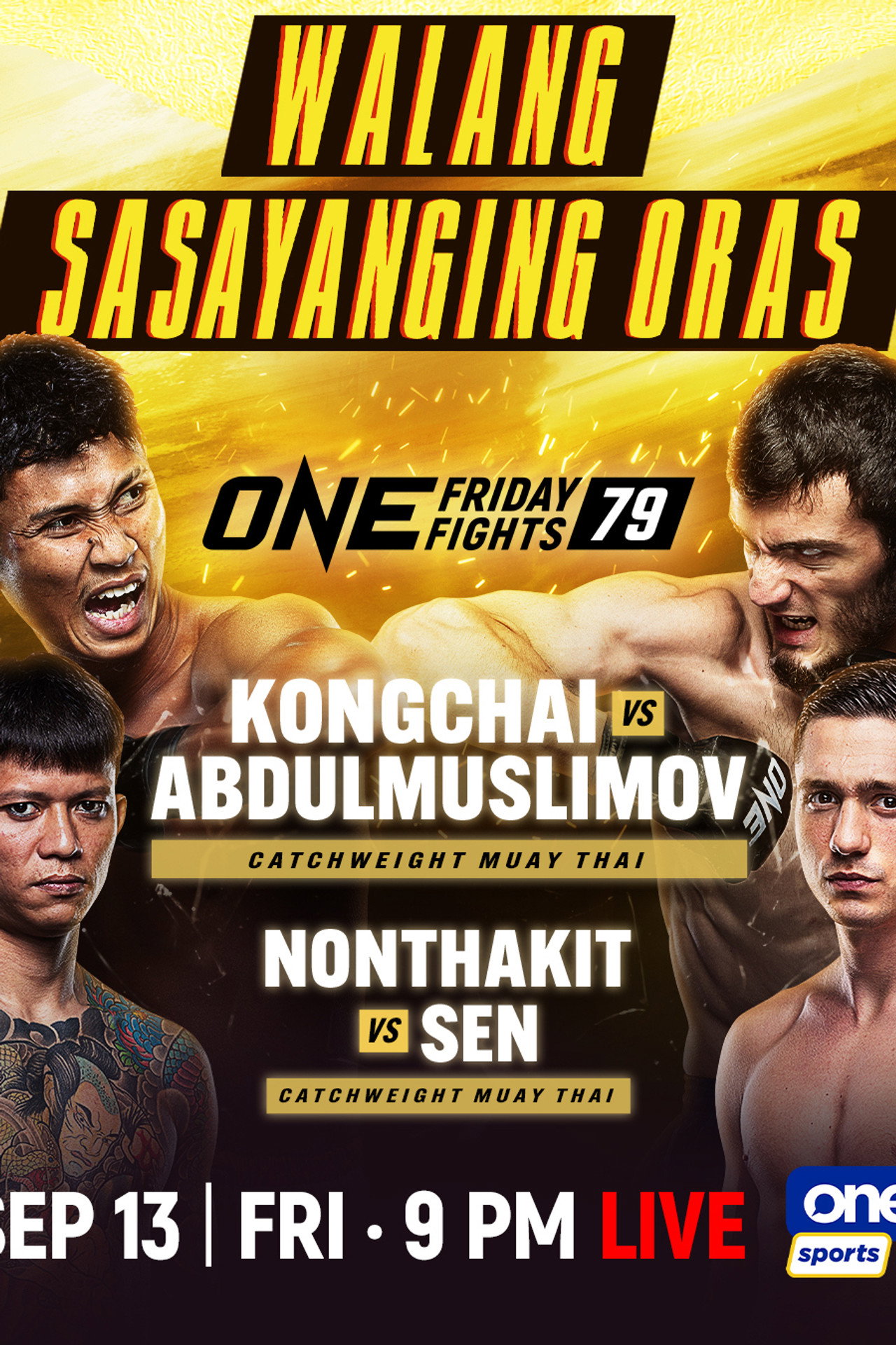 ONE Friday Fights 79: Chanaidonmueang vs. Abdulmuslimov Backdrop