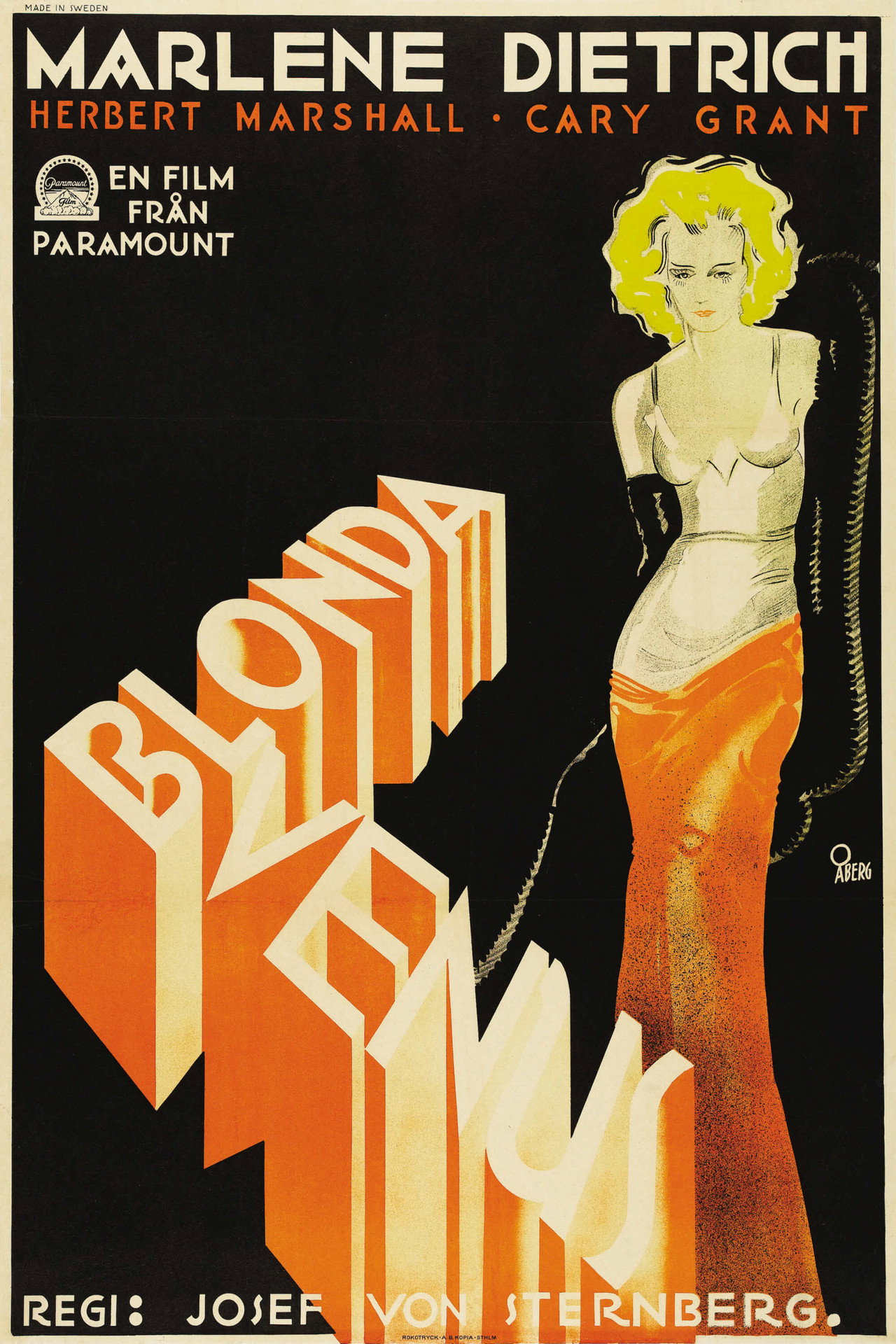 Blonda Venus filmaffisch
