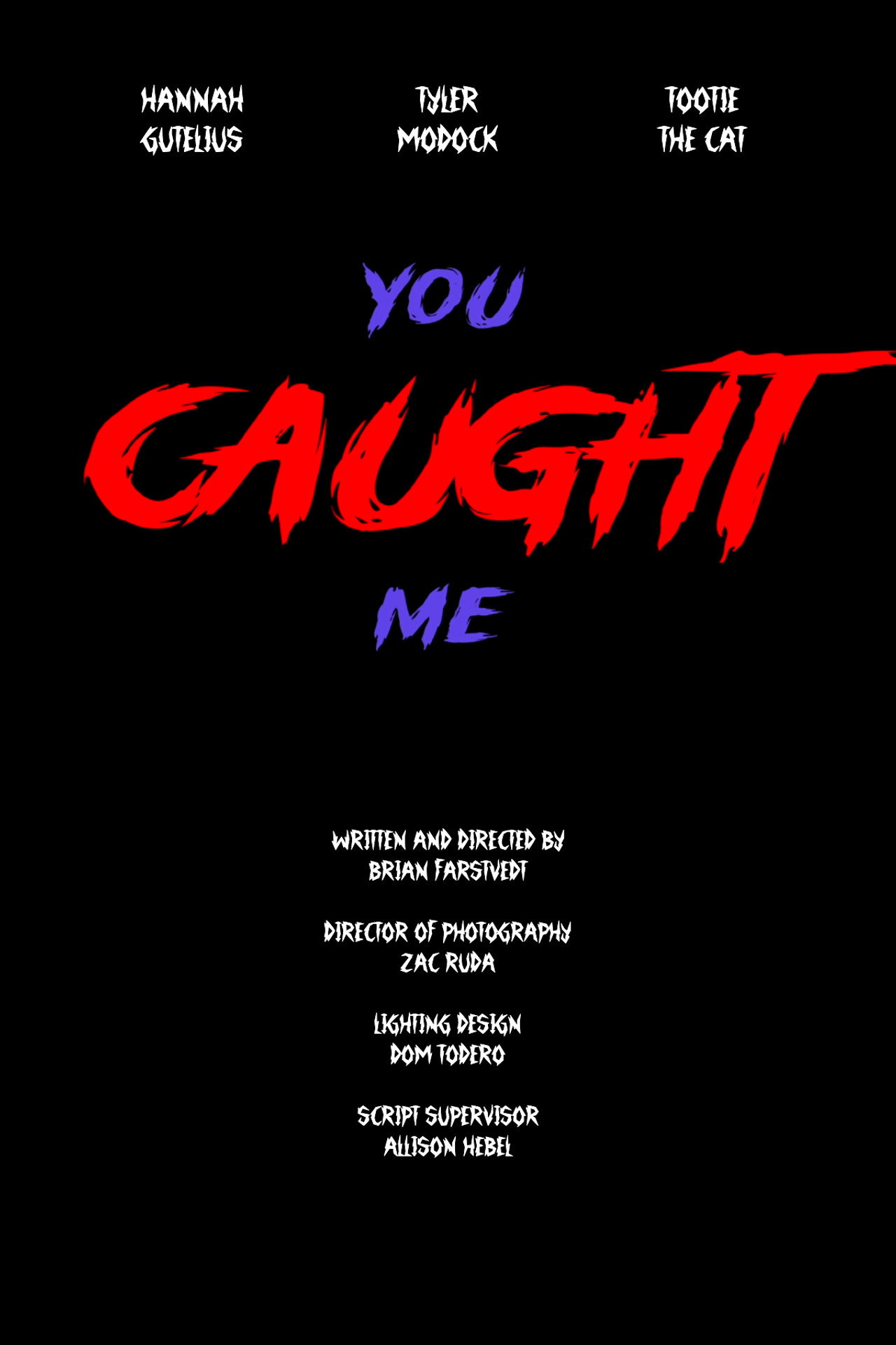 You Caught Me filmaffisch