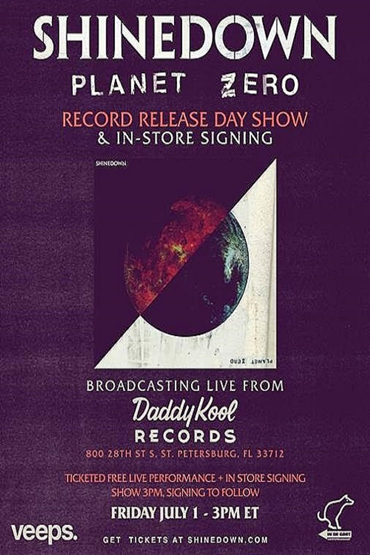 Shinedown: Planet Zero - Record Release Day Show Backdrop
