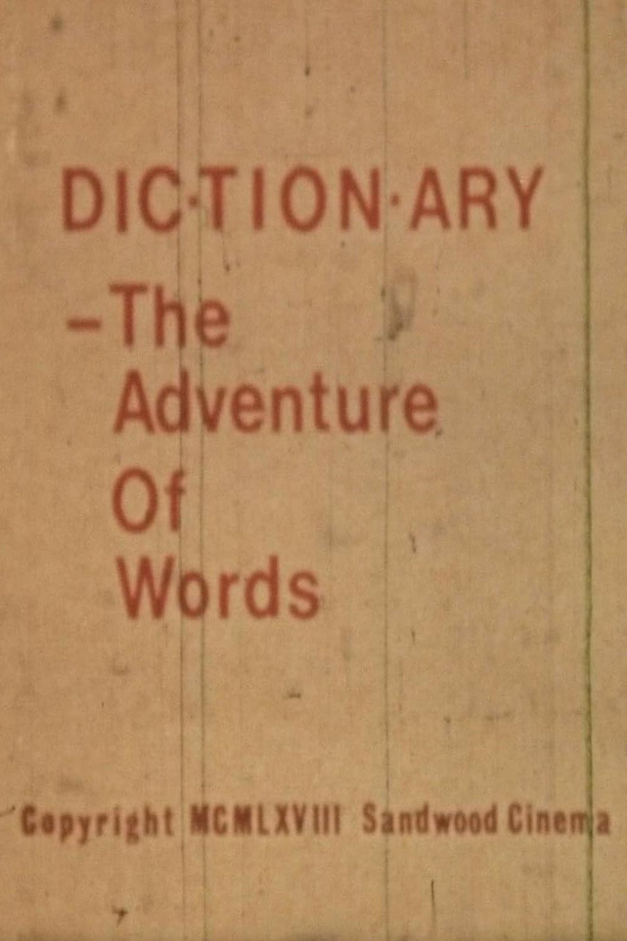 Dictionary: The Adventure of Words filmaffisch