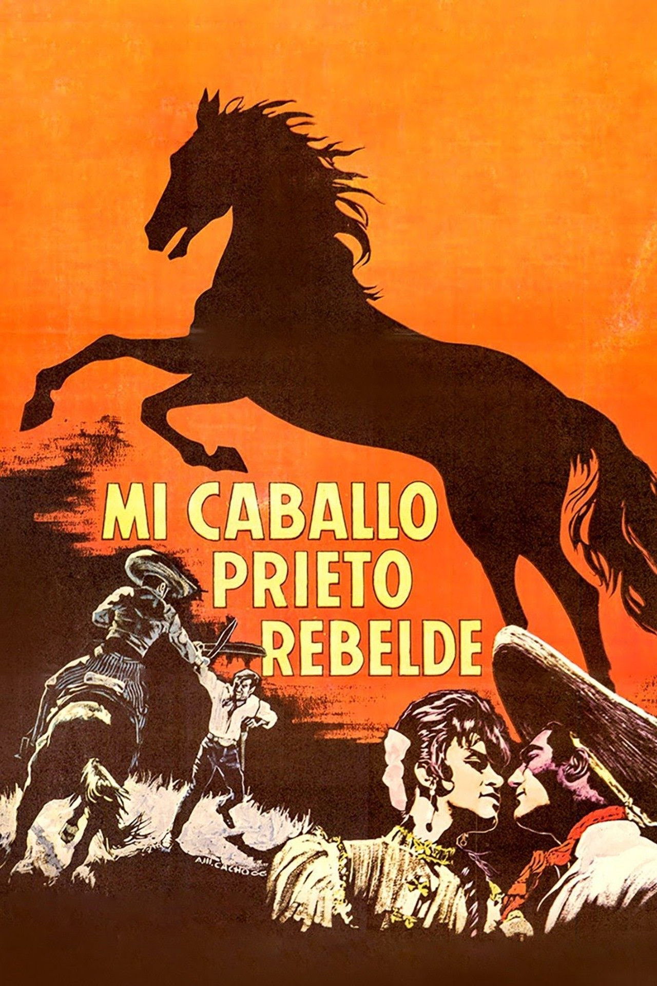 Mi caballo prieto rebelde Backdrop