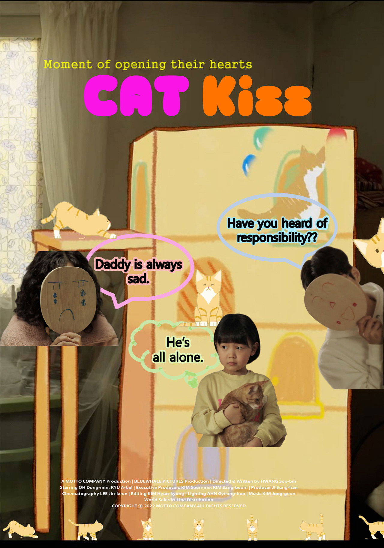 Cat Kiss Backdrop