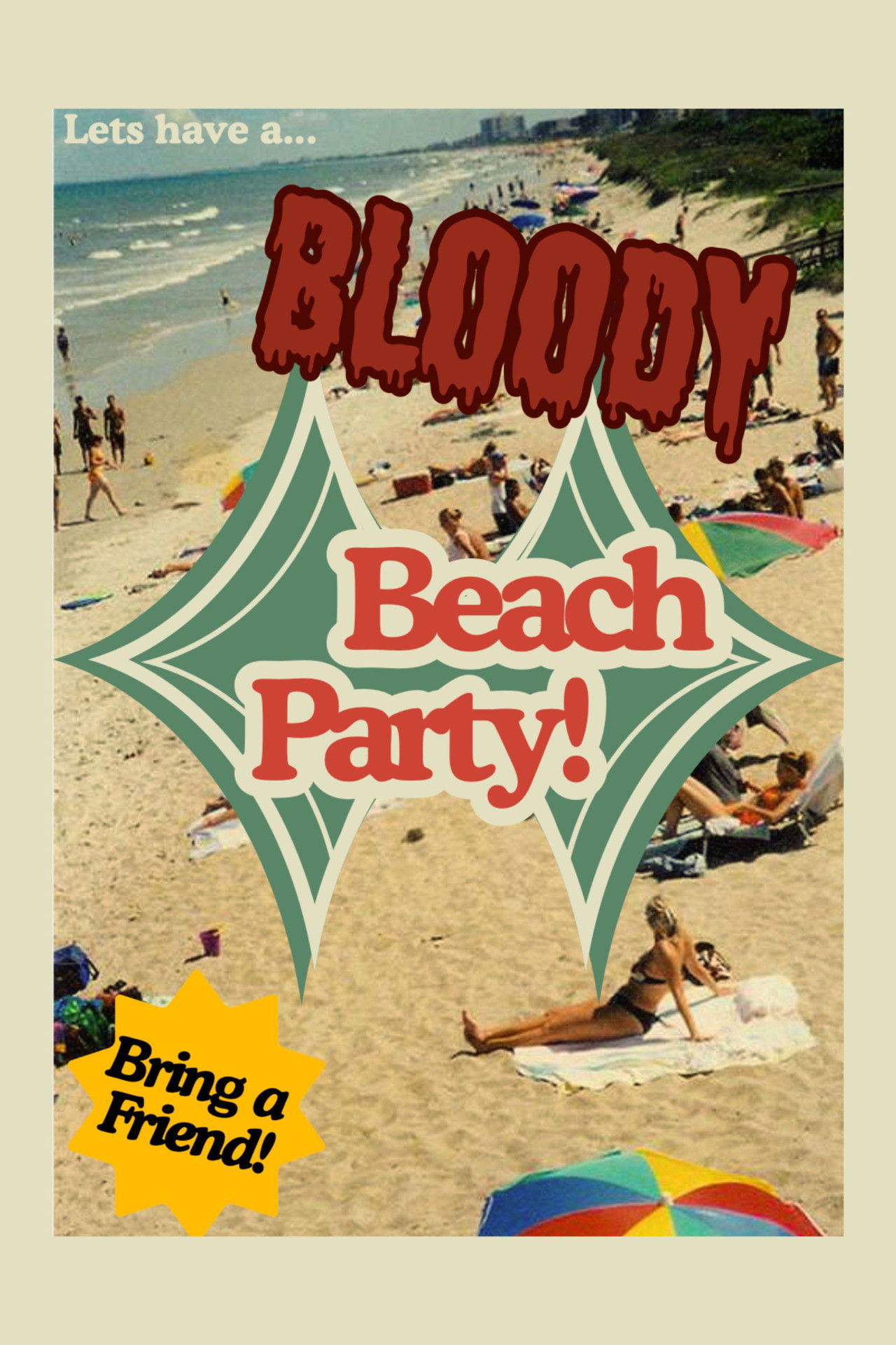 Bloody Beach Party Backdrop