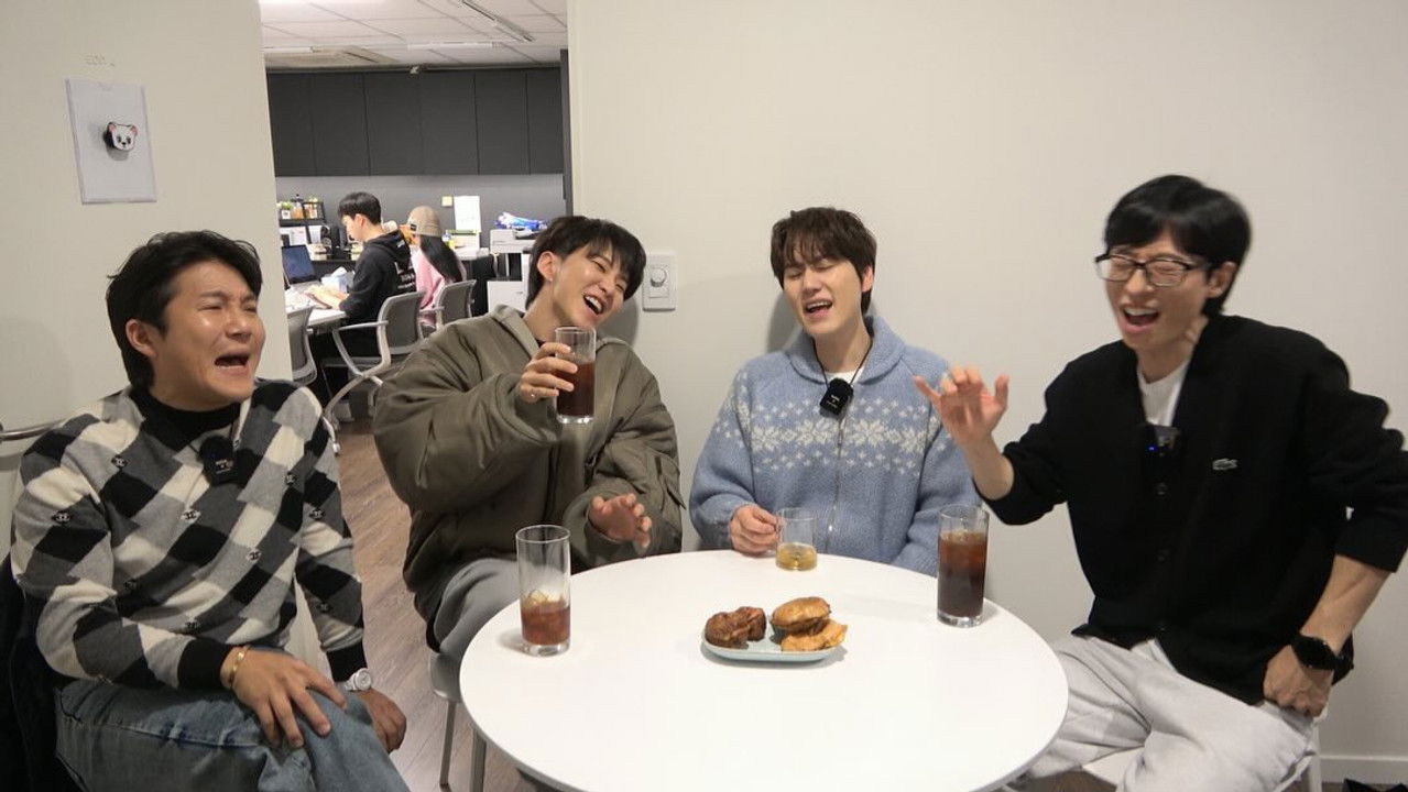 240111 miniPinggyego: Yu Jae Seok, Cho Sae Ho, Kyu-Hyun, HOSHI @DdeunDdeun Editing room (OneCam)