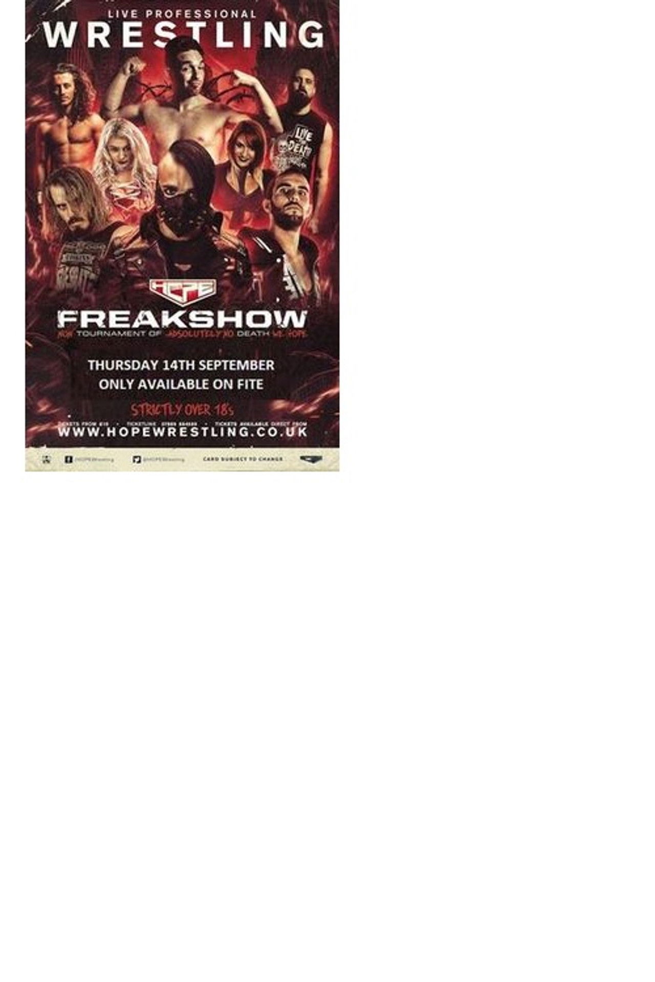 HOPE Wrestling Presents Freakshow 6 Backdrop