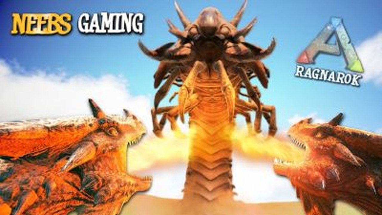 Neebs Gaming - Ark Survival Evolved - Season 3 Episode 38 : Deathworm BBQ!!!