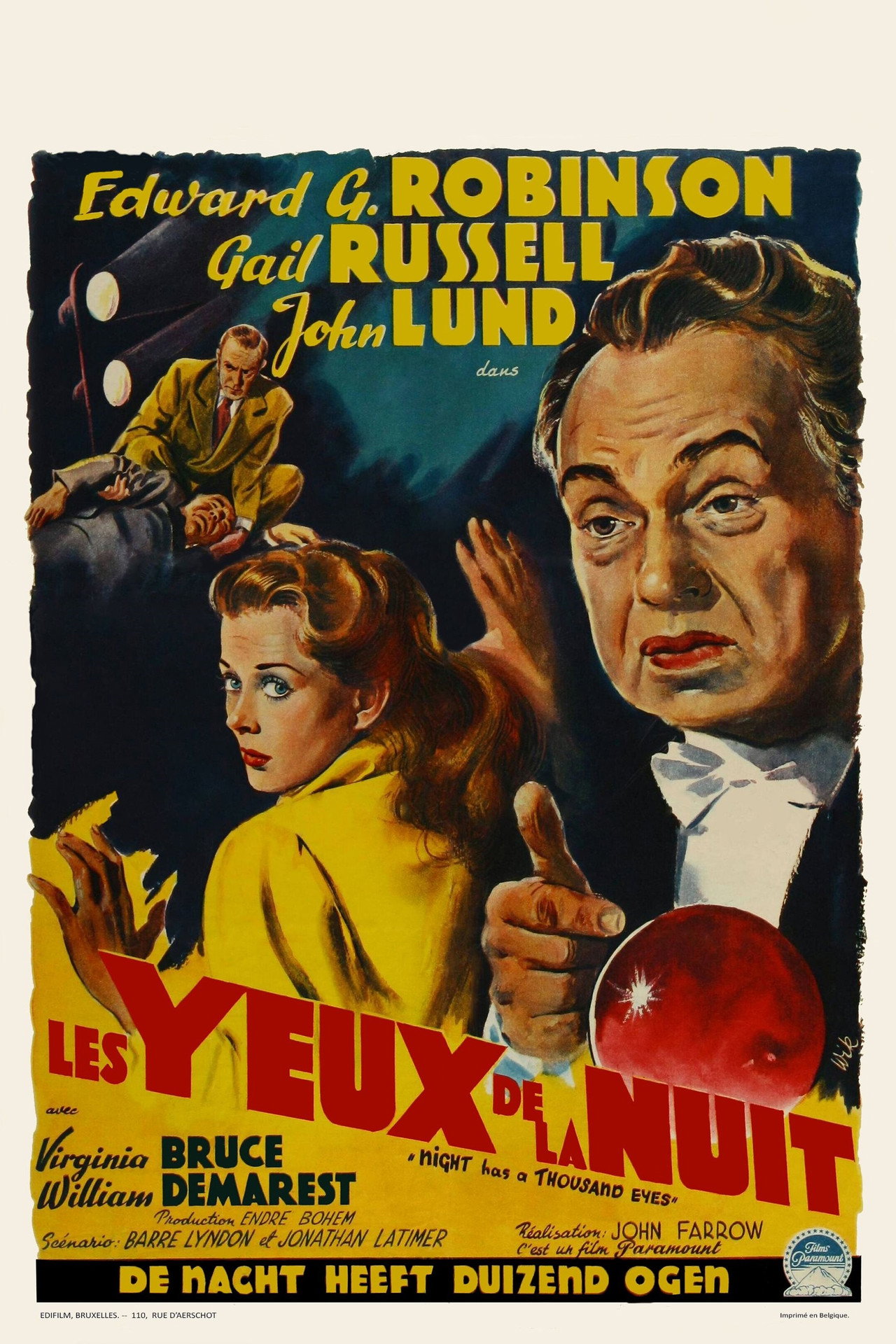 Les yeux de la nuit poster