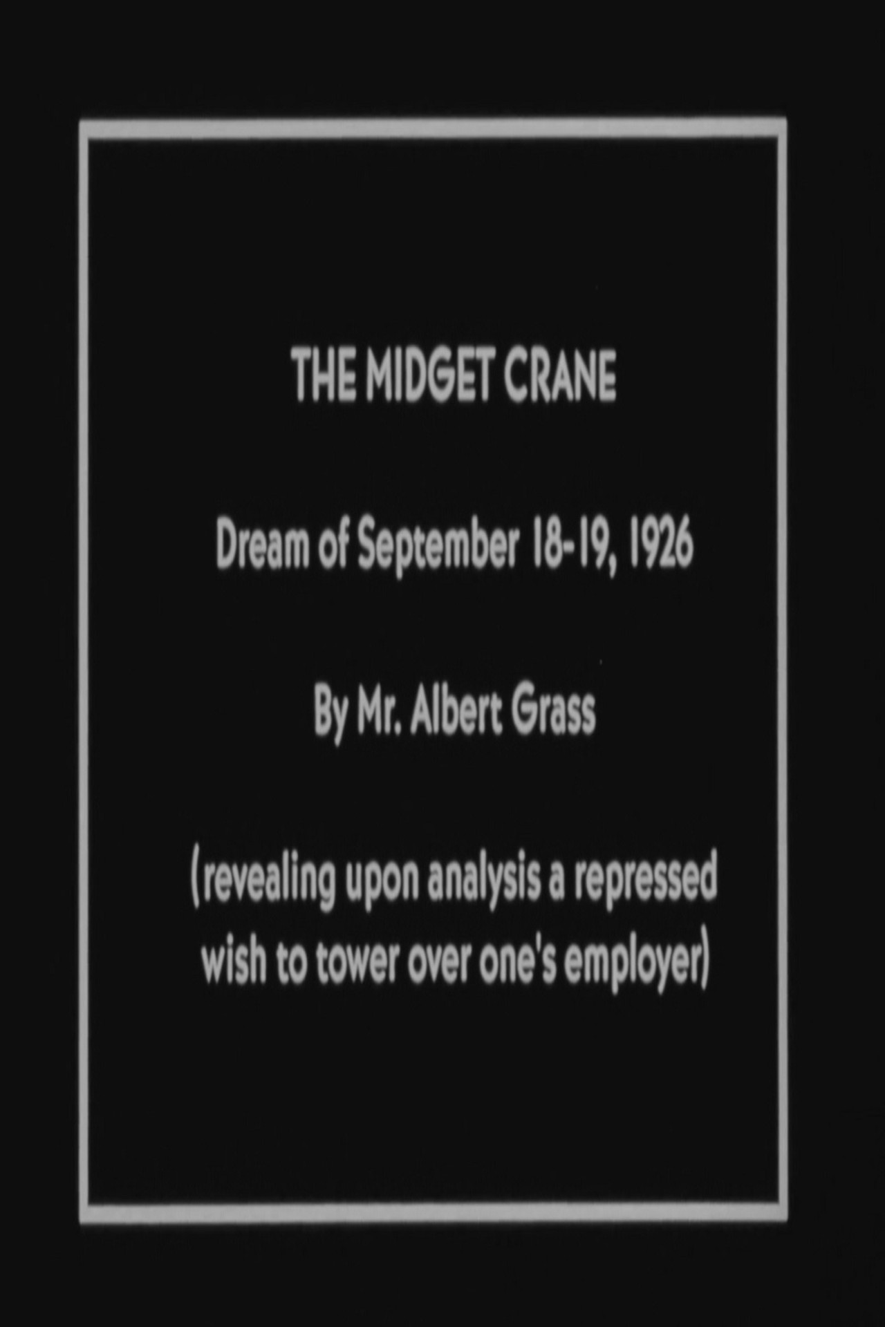 The Midget Crane filmaffisch