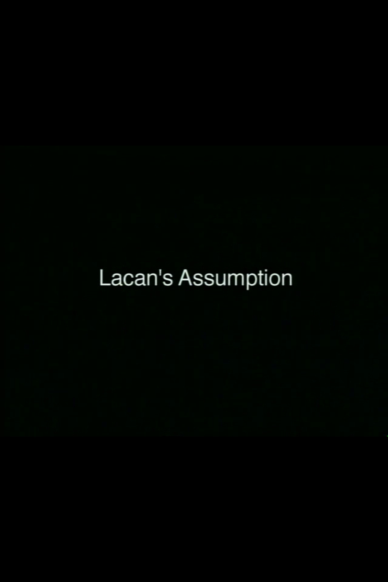 Lacan's Assumption filmaffisch