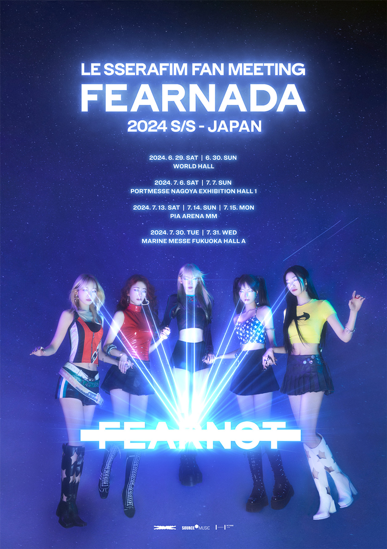 LE SSERAFIM Fan Meeting 'Fearnada' 2024 S/S In Japan Backdrop