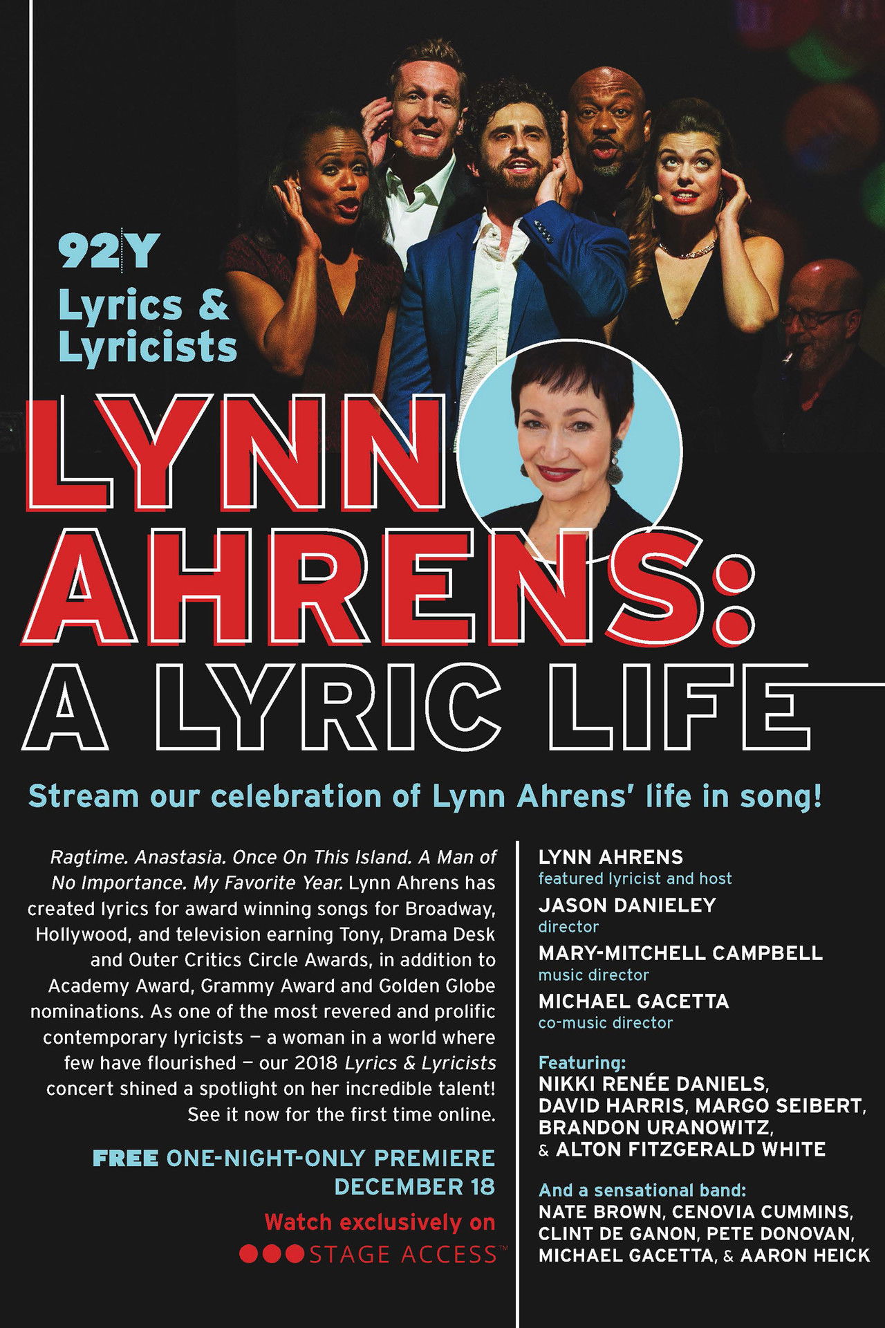 Lynn Ahrens: A Lyric Life Backdrop