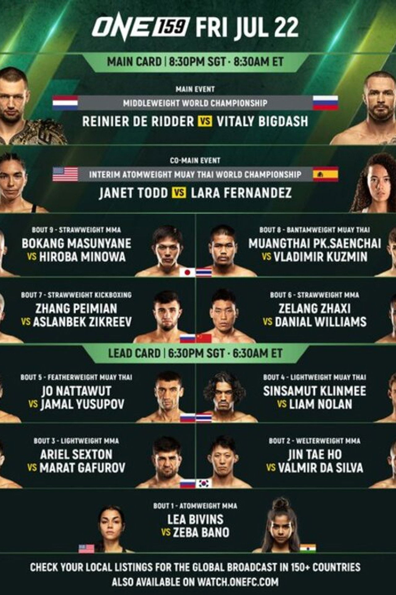 ONE 159: De Ridder vs. Bigdash Backdrop